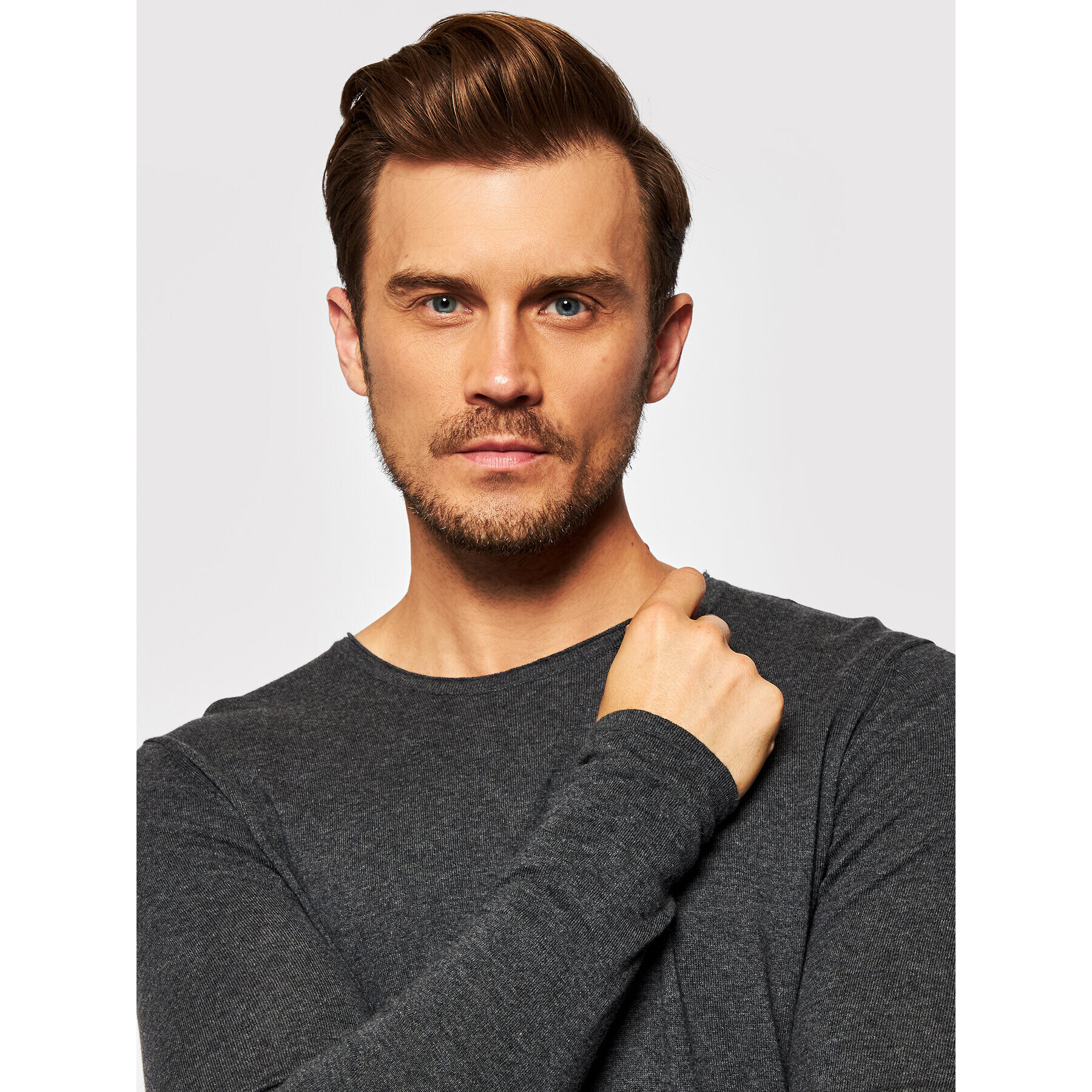 Selected Homme Пуловер Rome 16079774 Сив Regular Fit - Pepit.bg