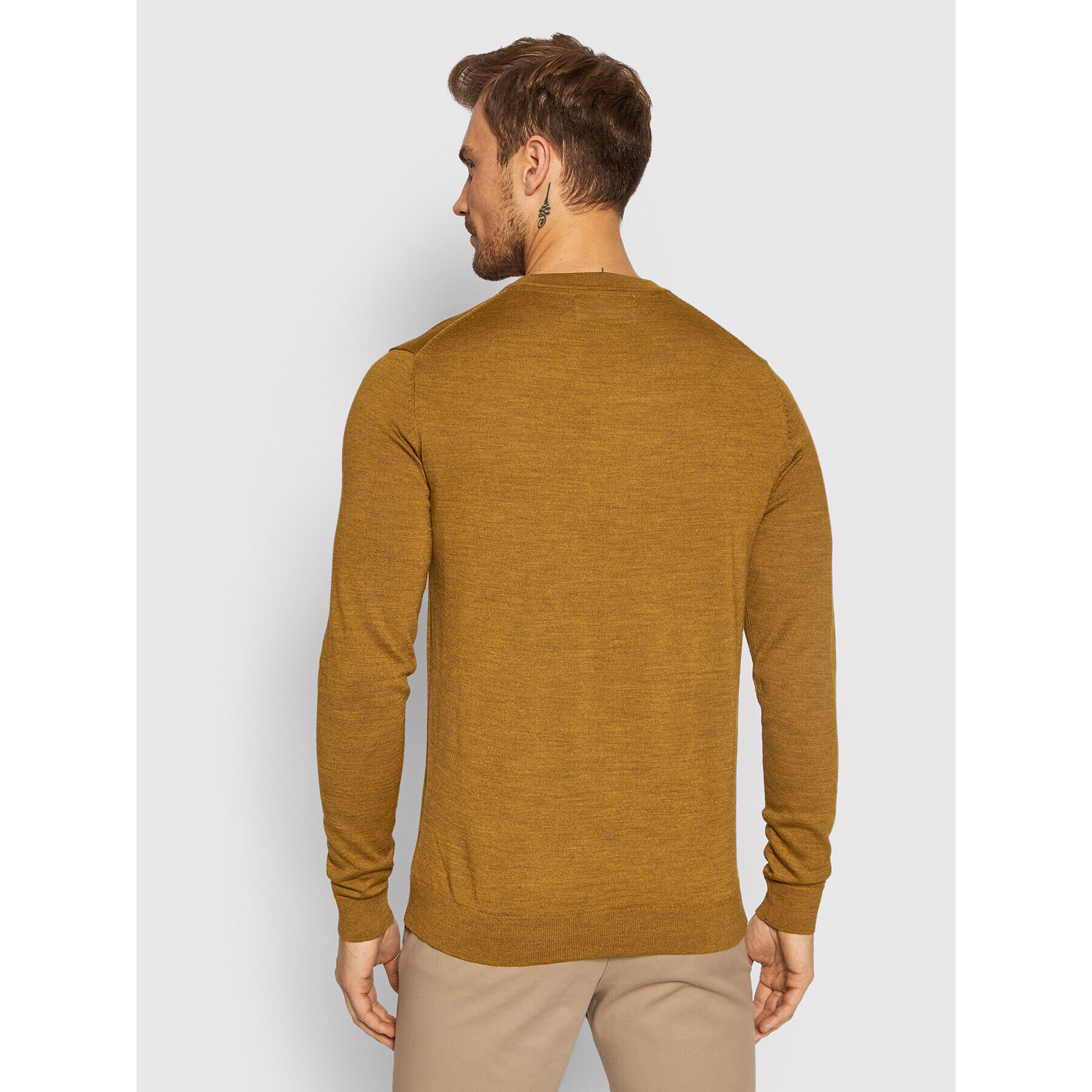 Selected Homme Пуловер Town 16079772 Кафяв Regular Fit - Pepit.bg