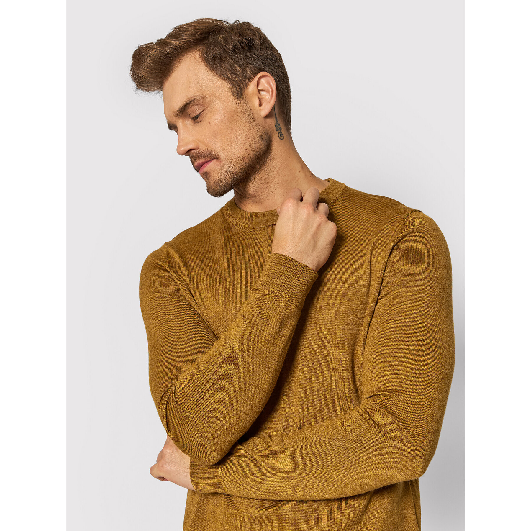 Selected Homme Пуловер Town 16079772 Кафяв Regular Fit - Pepit.bg