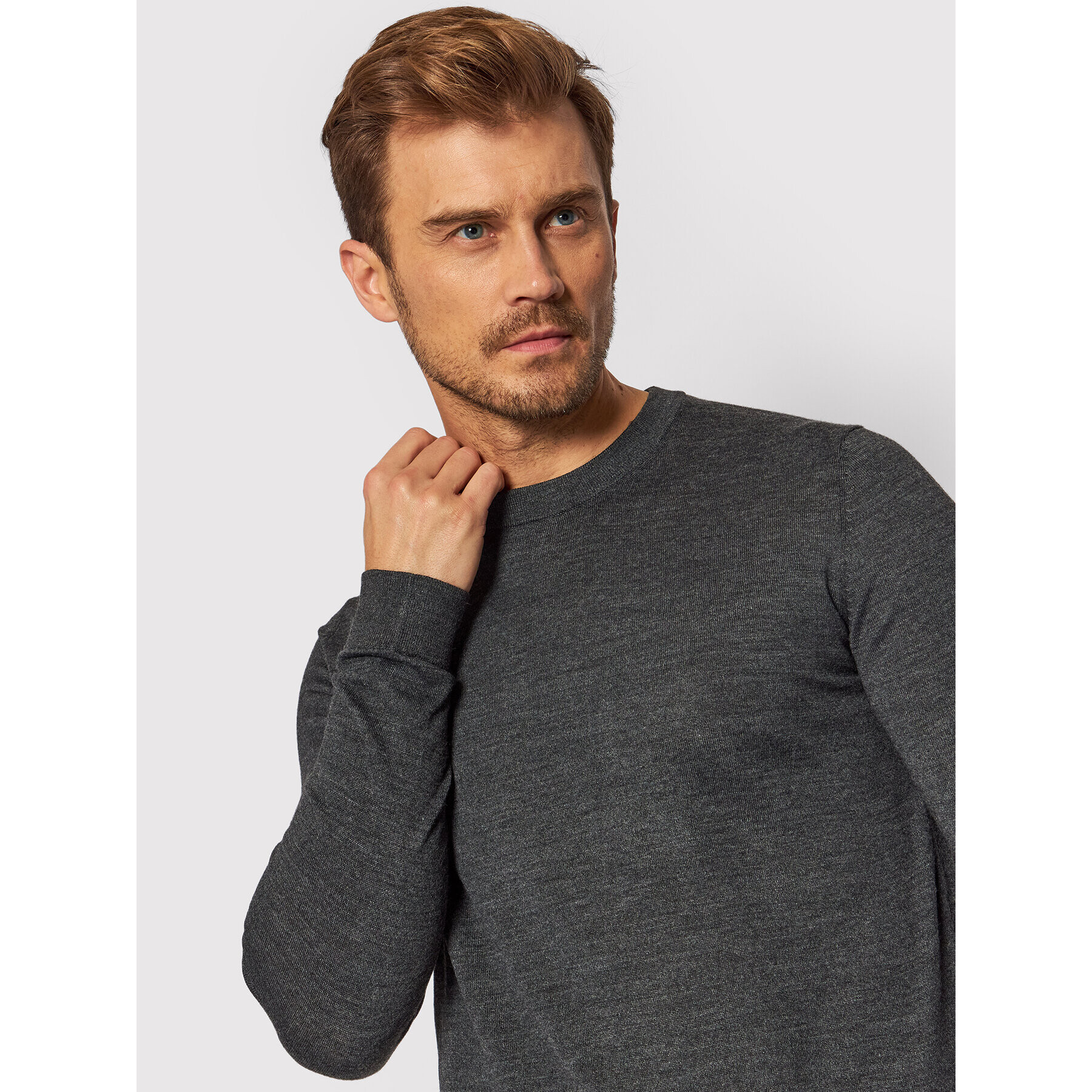 Selected Homme Пуловер Town 16079772 Сив Regular Fit - Pepit.bg