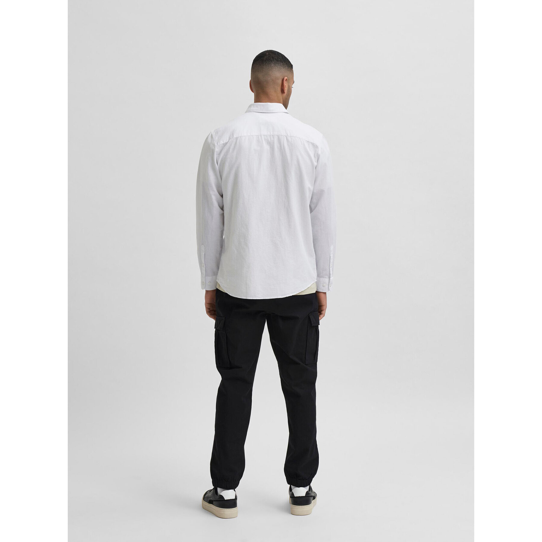 Selected Homme Риза 16078867 Бял Slim Fit - Pepit.bg