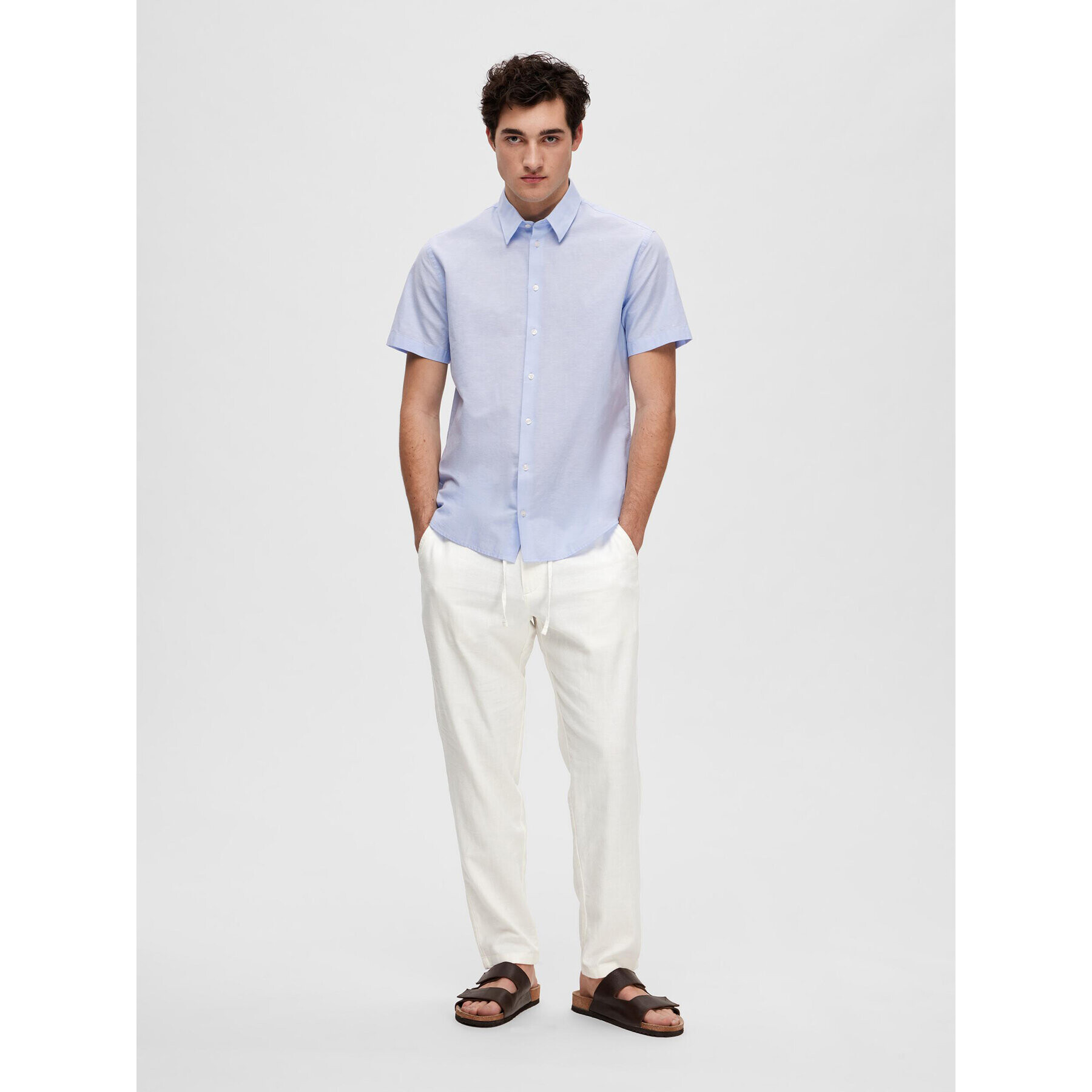 Selected Homme Риза 16079053 Син Regular Fit - Pepit.bg
