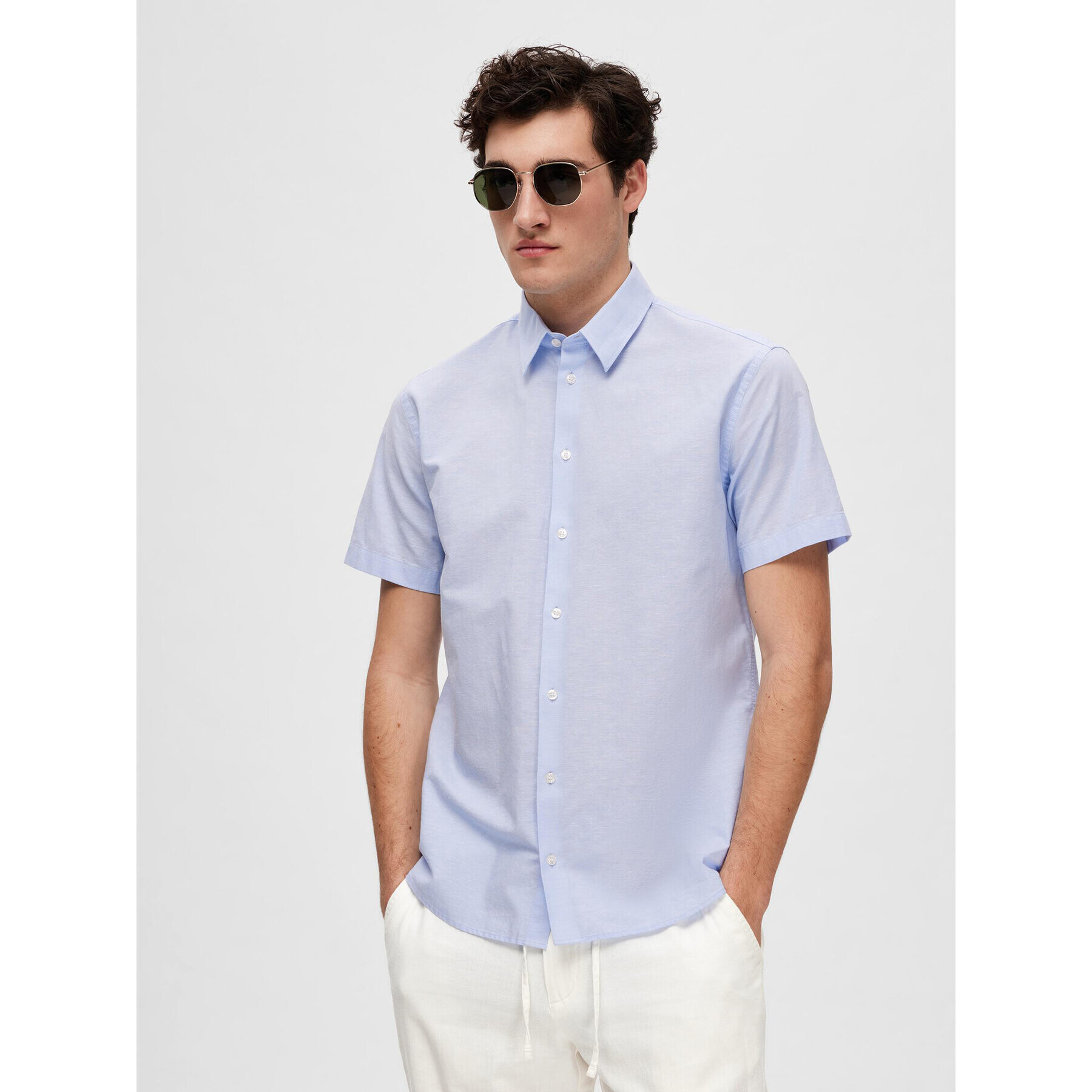 Selected Homme Риза 16079053 Син Regular Fit - Pepit.bg