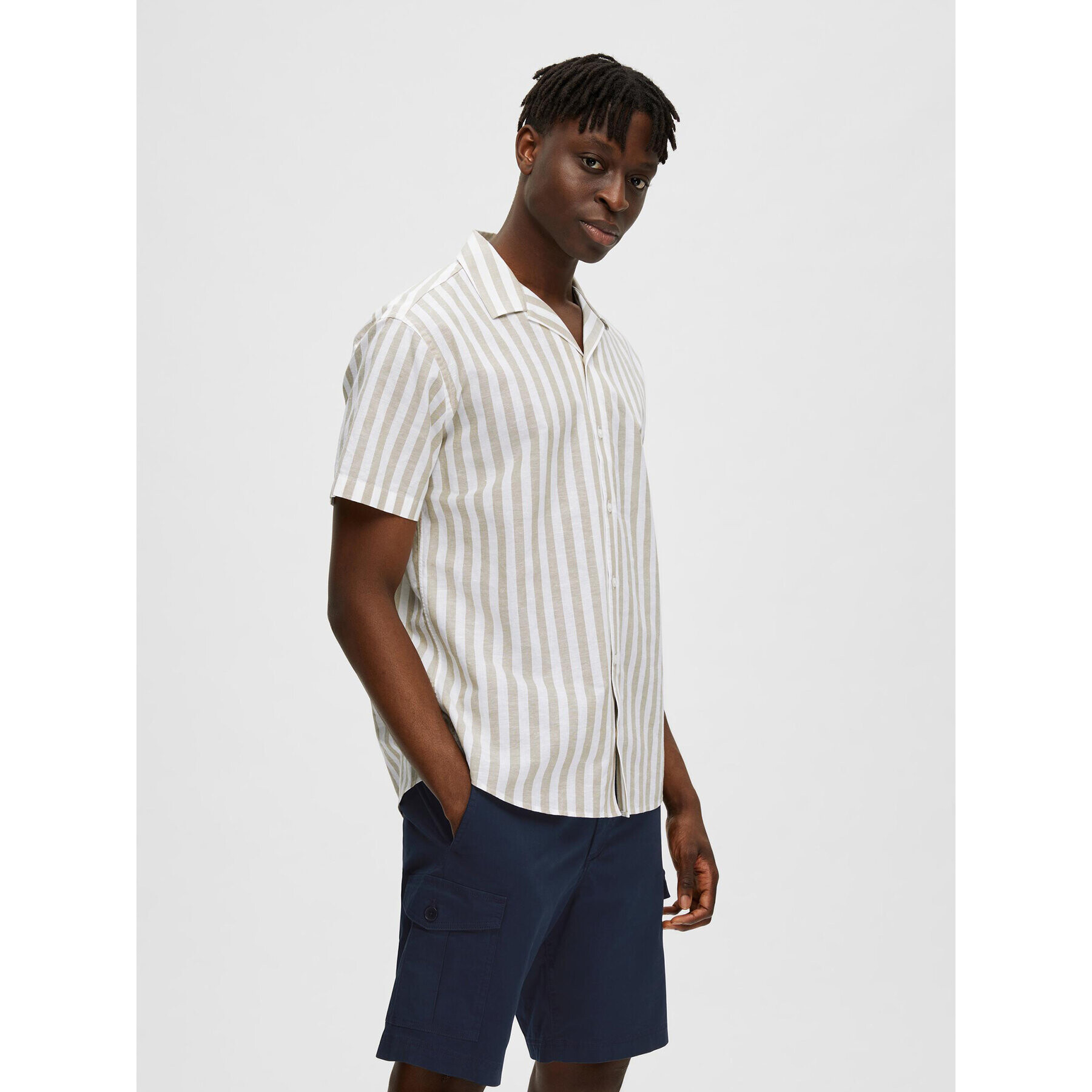 Selected Homme Риза 16079055 Бежов Regular Fit - Pepit.bg