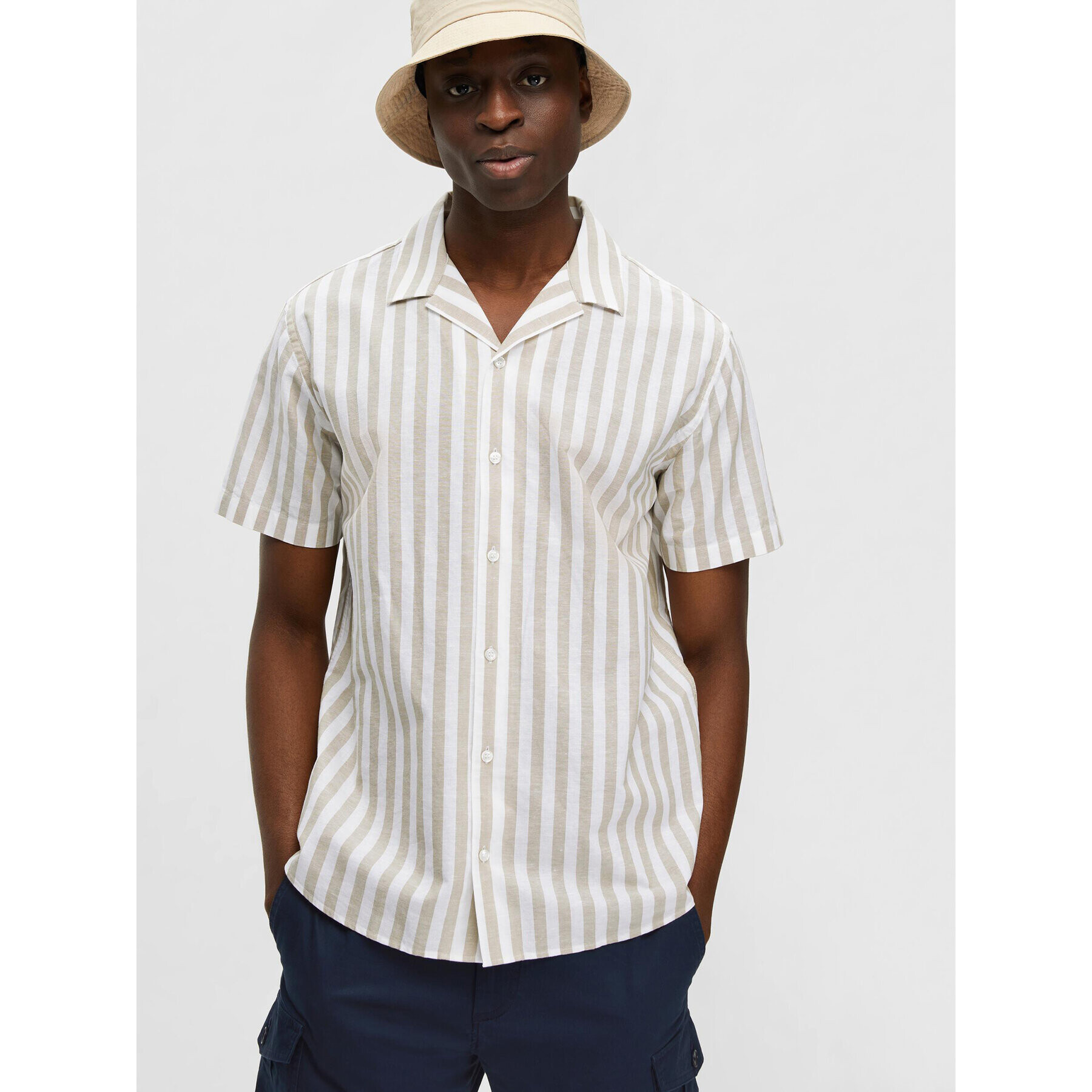 Selected Homme Риза 16079055 Бежов Regular Fit - Pepit.bg