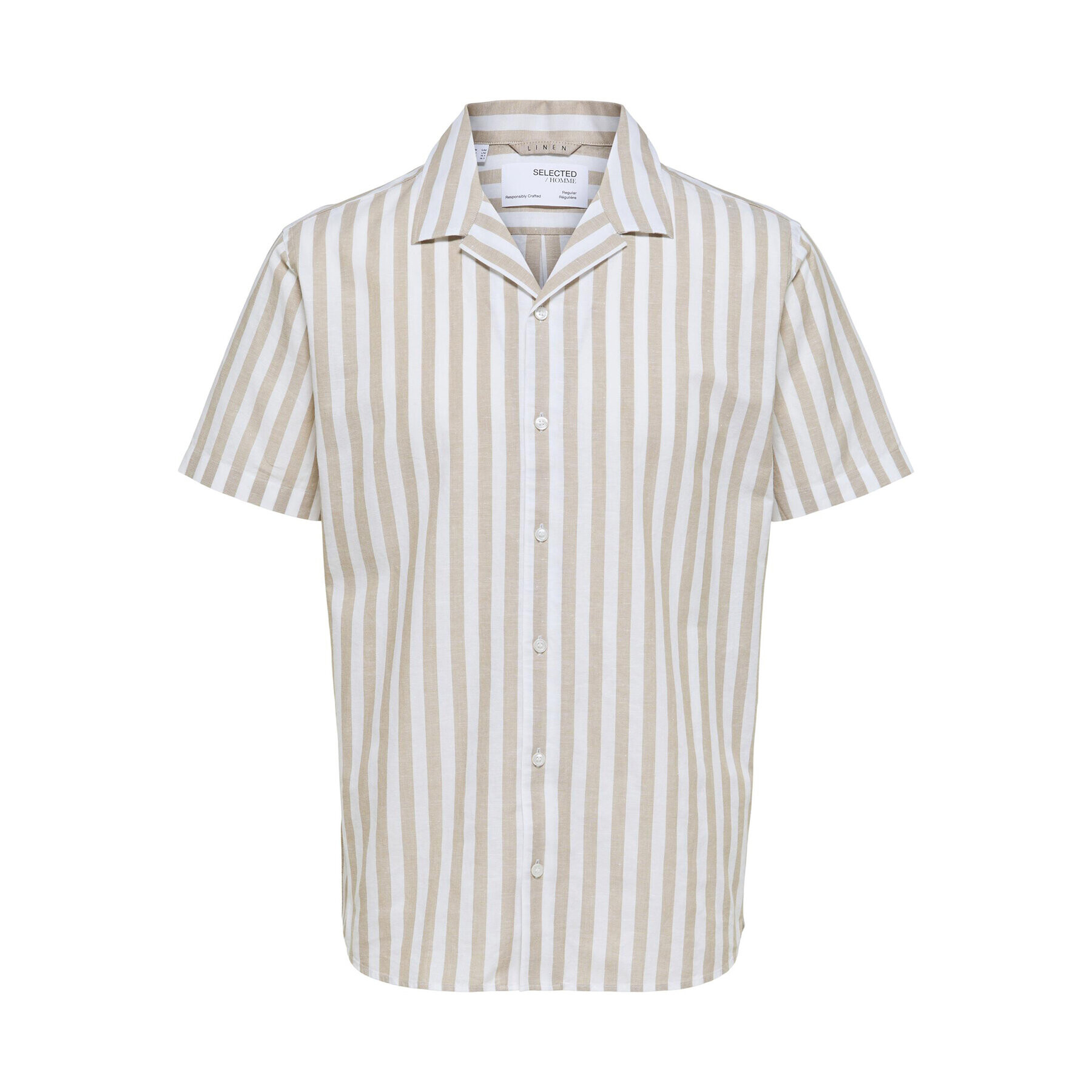 Selected Homme Риза 16079055 Бежов Regular Fit - Pepit.bg