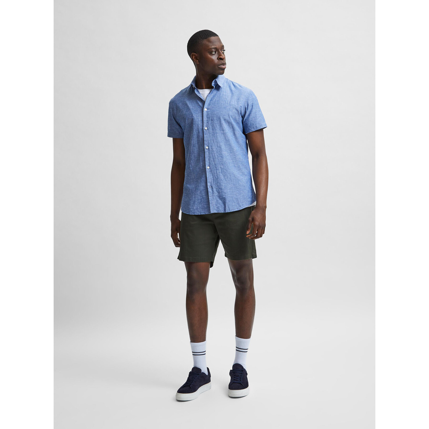 Selected Homme Риза 16079057 Син Slim Fit - Pepit.bg