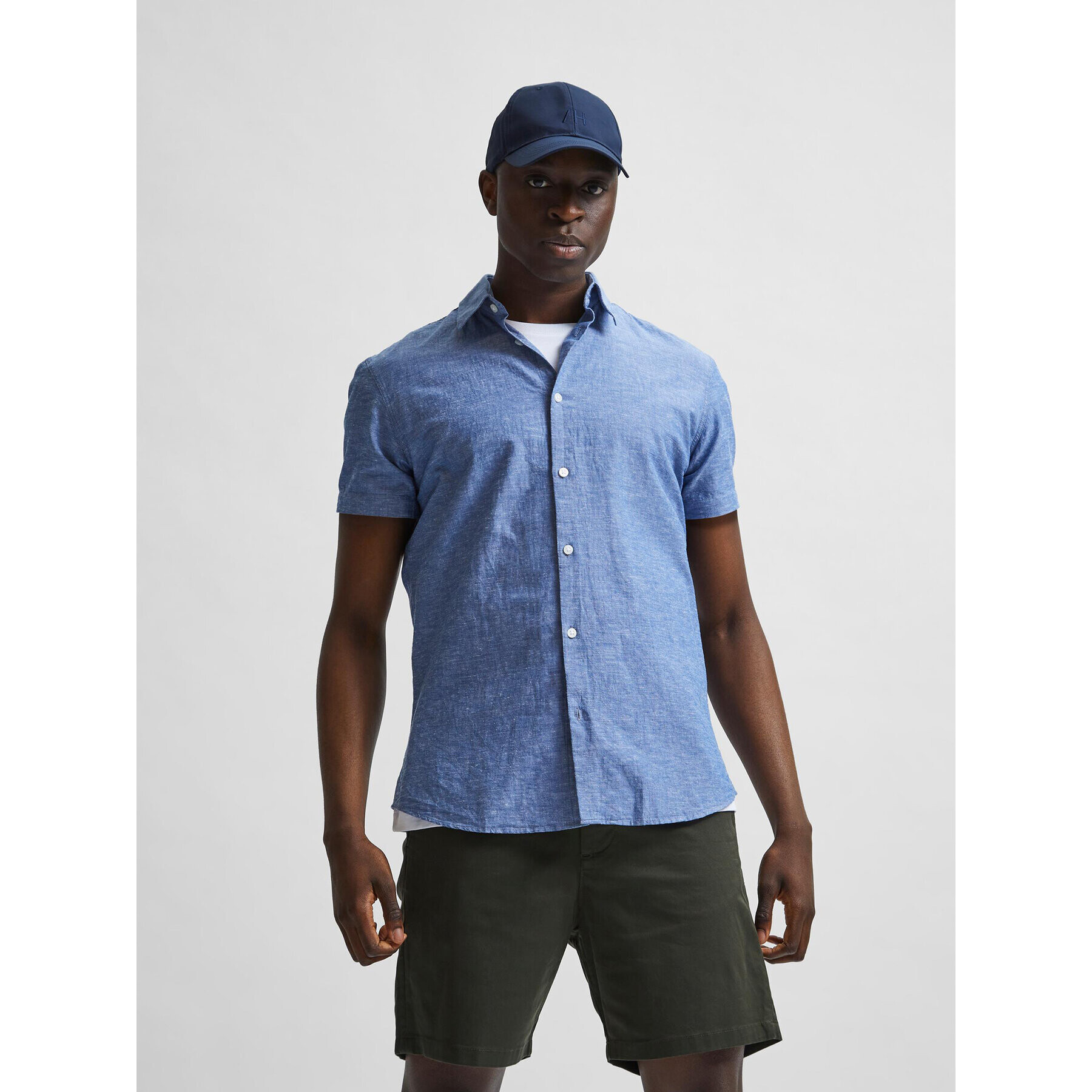 Selected Homme Риза 16079057 Син Slim Fit - Pepit.bg