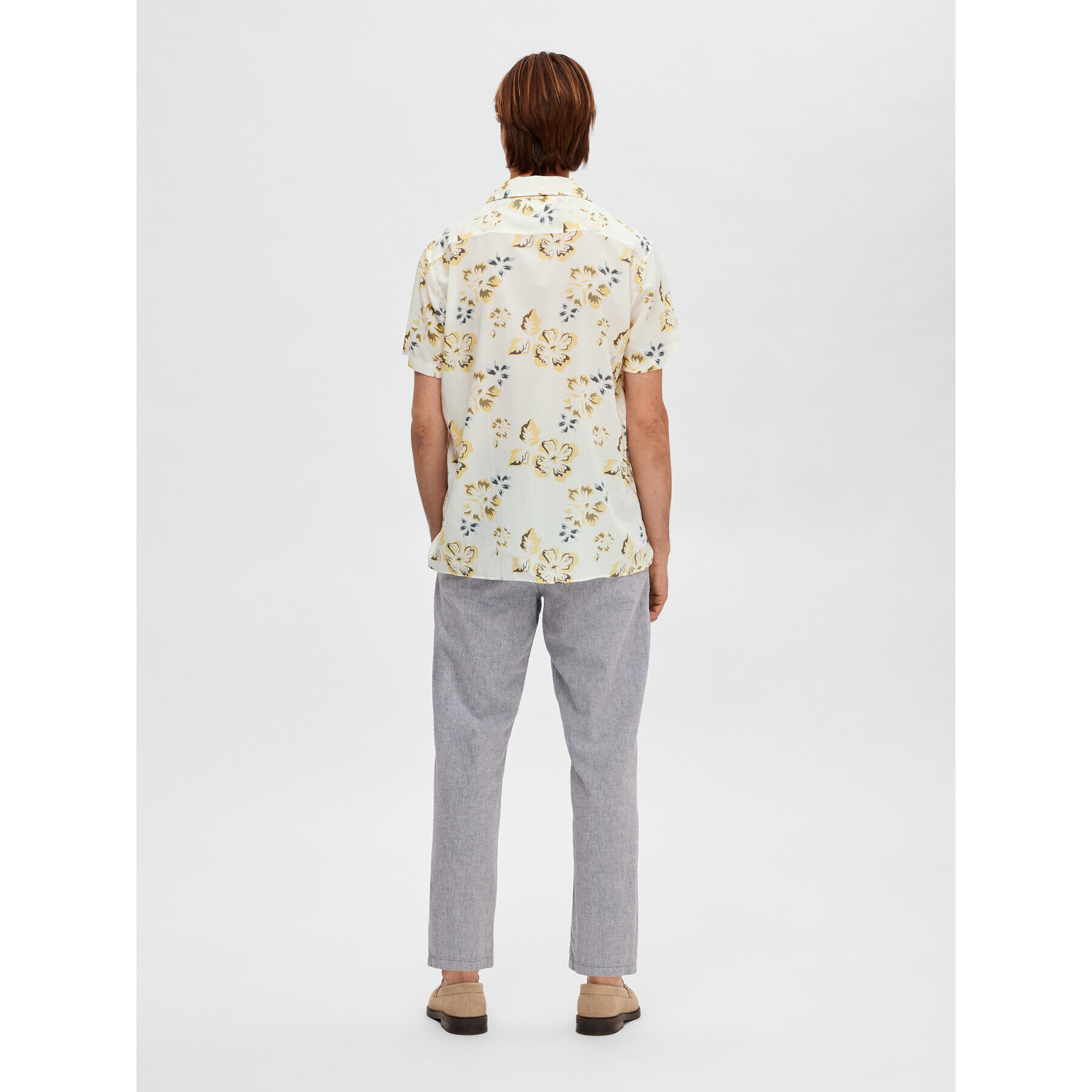 Selected Homme Риза 16083565 Бял Regular Fit - Pepit.bg