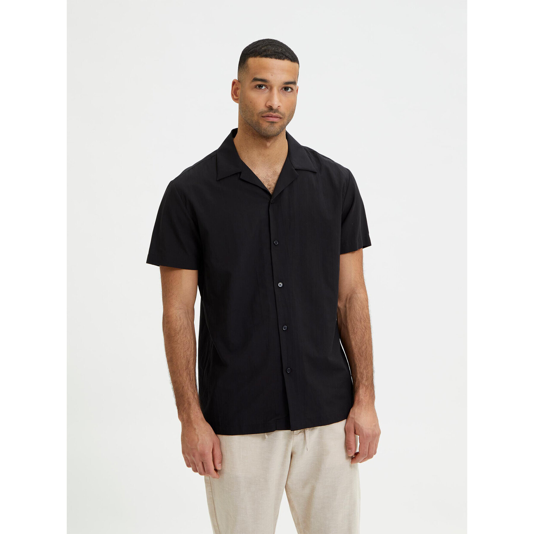 Selected Homme Риза 16084639 Черен Regular Fit - Pepit.bg