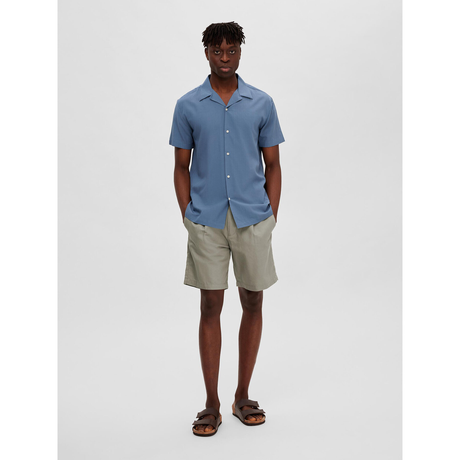 Selected Homme Риза 16084639 Син Regular Fit - Pepit.bg