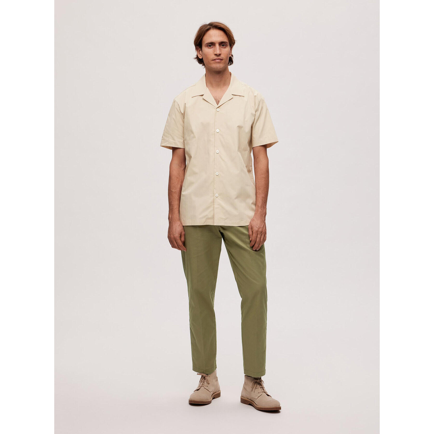 Selected Homme Риза 16088351 Бежов Regular Fit - Pepit.bg