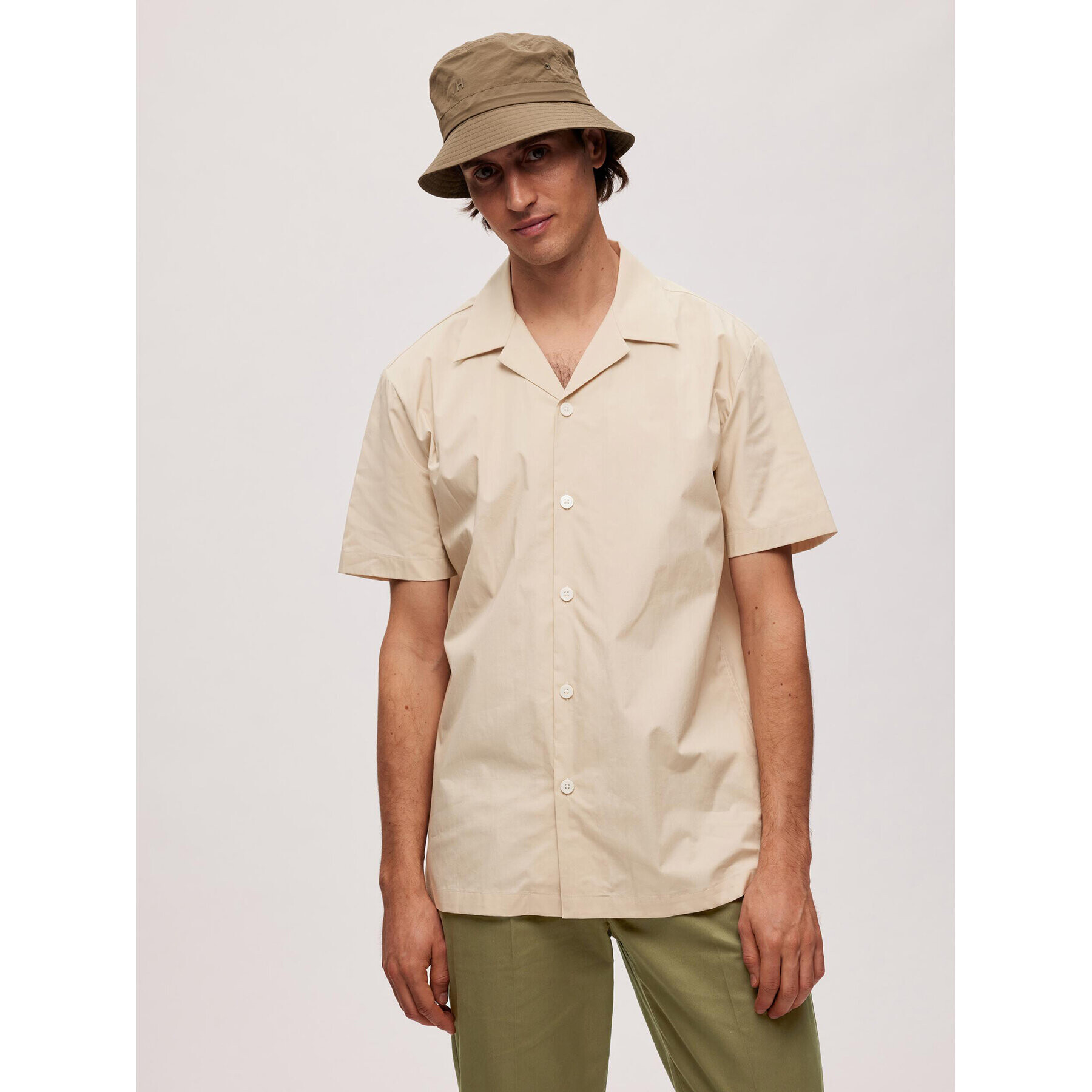 Selected Homme Риза 16088351 Бежов Regular Fit - Pepit.bg