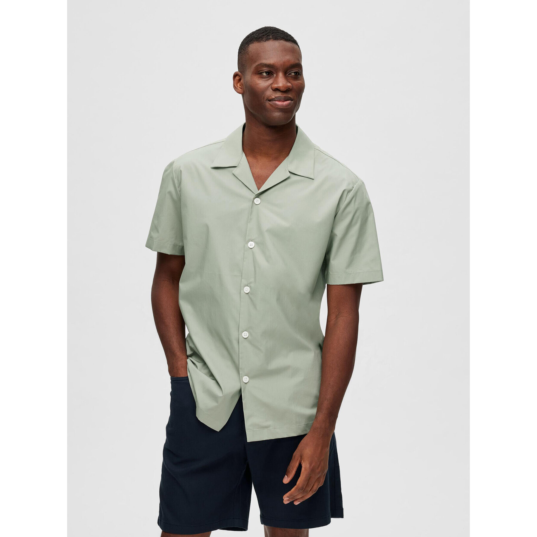 Selected Homme Риза 16088351 Зелен Regular Fit - Pepit.bg