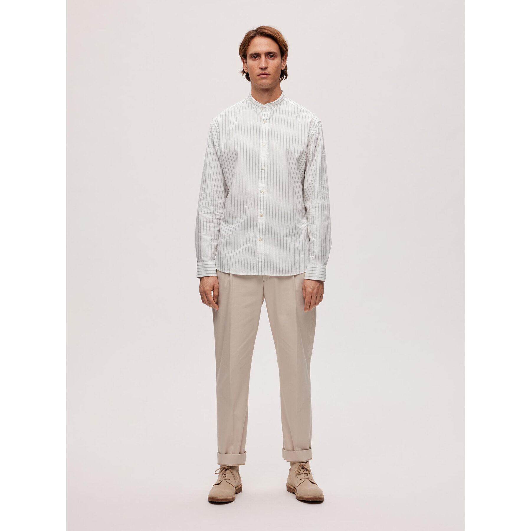 Selected Homme Риза 16088354 Бял Regular Fit - Pepit.bg