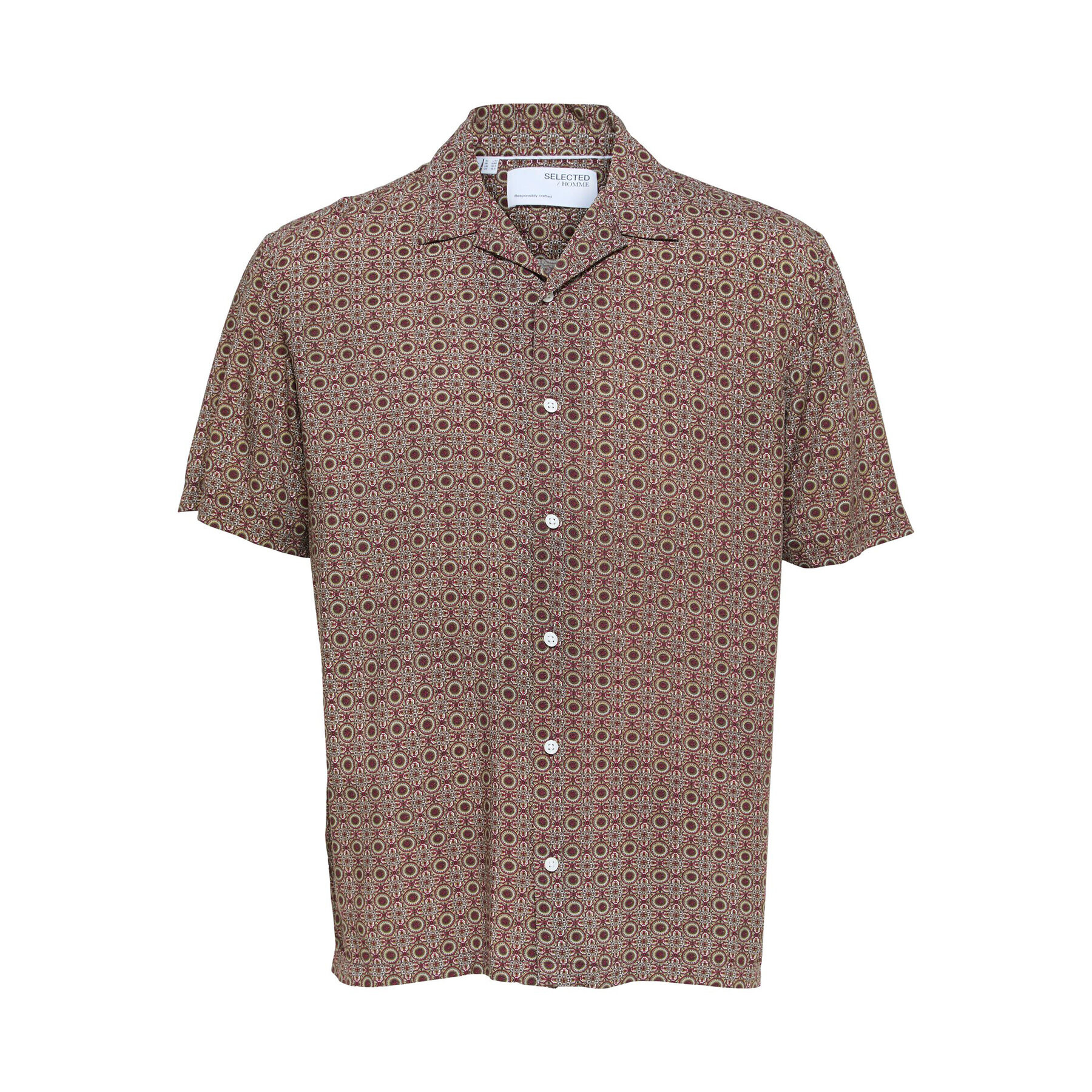 Selected Homme Риза 16088360 Кафяв Relaxed Fit - Pepit.bg