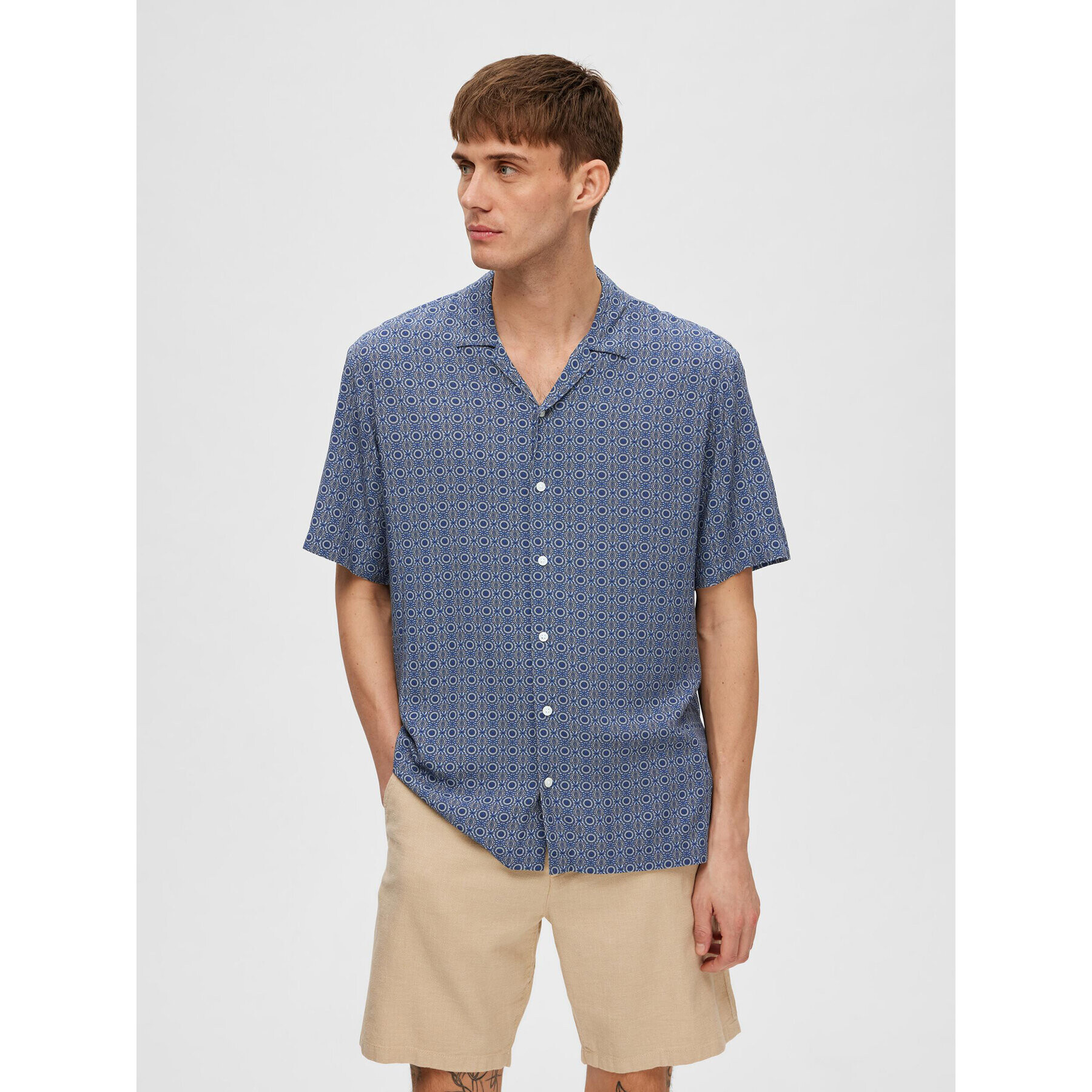 Selected Homme Риза 16088360 Син Relaxed Fit - Pepit.bg