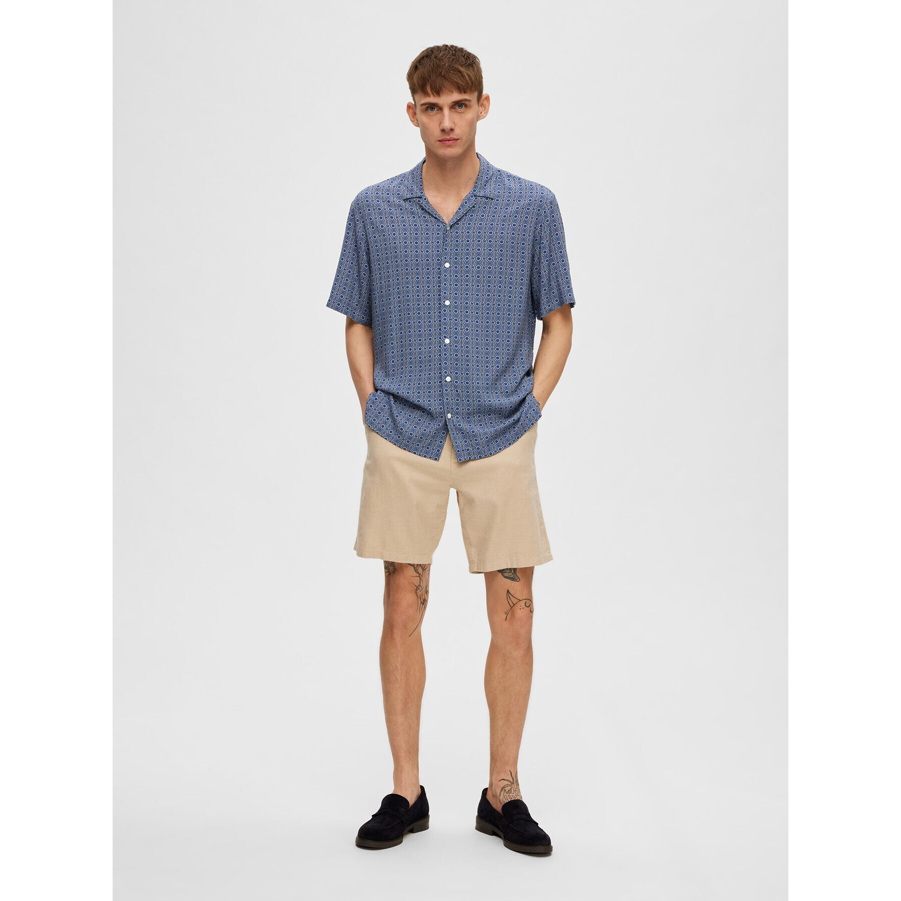 Selected Homme Риза 16088360 Син Relaxed Fit - Pepit.bg