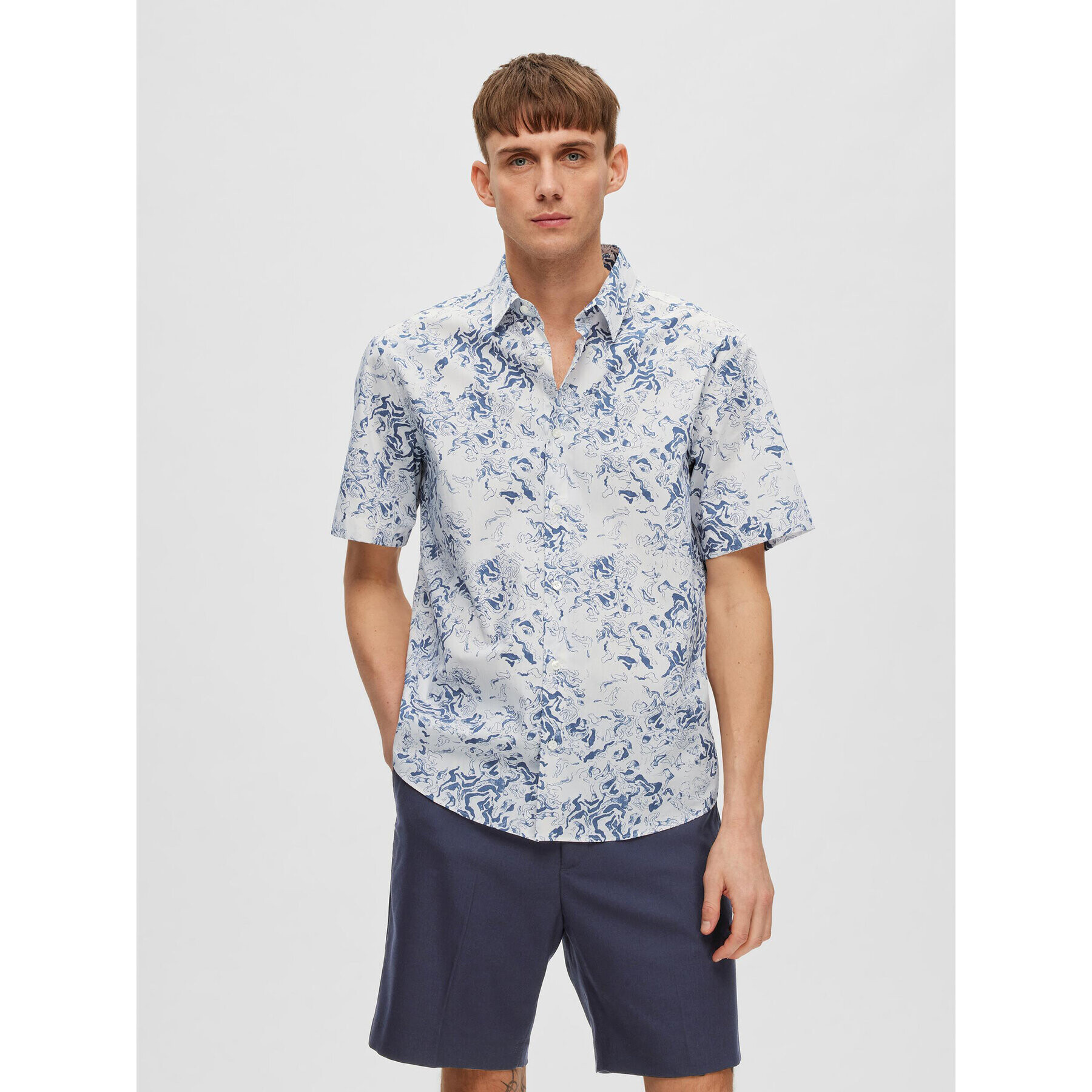 Selected Homme Риза 16088361 Син Relaxed Fit - Pepit.bg