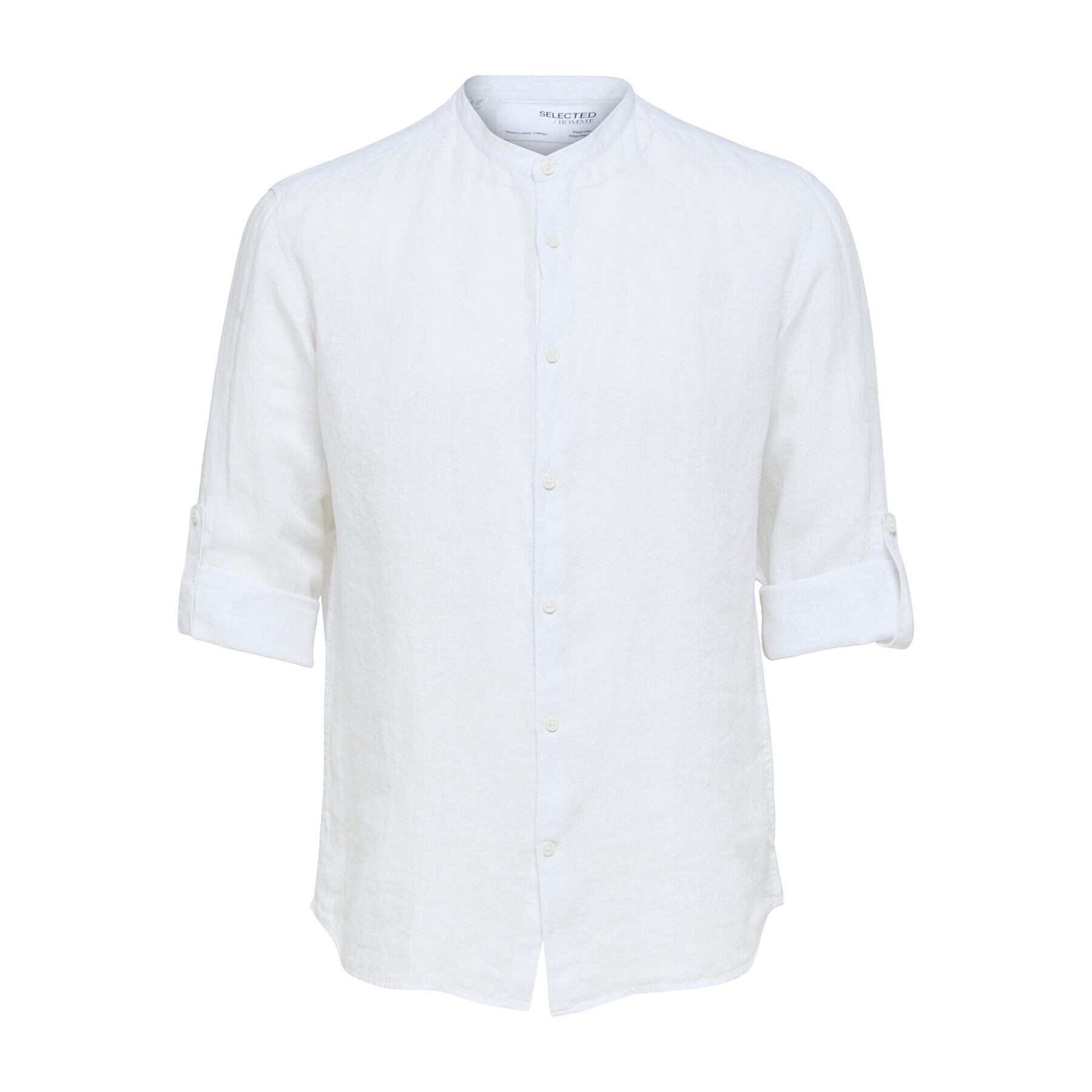 Selected Homme Риза 16088372 Бял Regular Fit - Pepit.bg