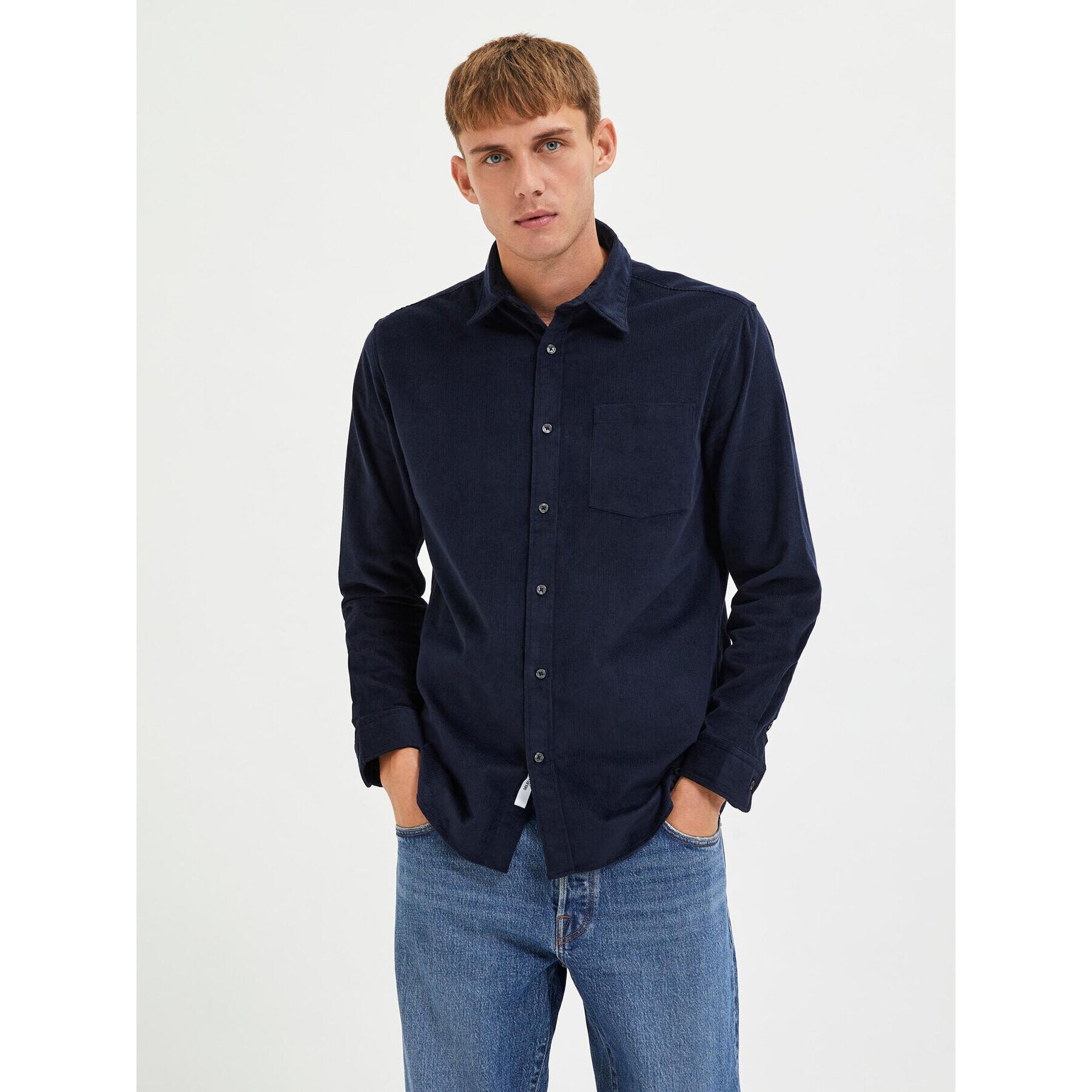 Selected Homme Риза Benjamin 16086513 Тъмносин Regular Fit - Pepit.bg