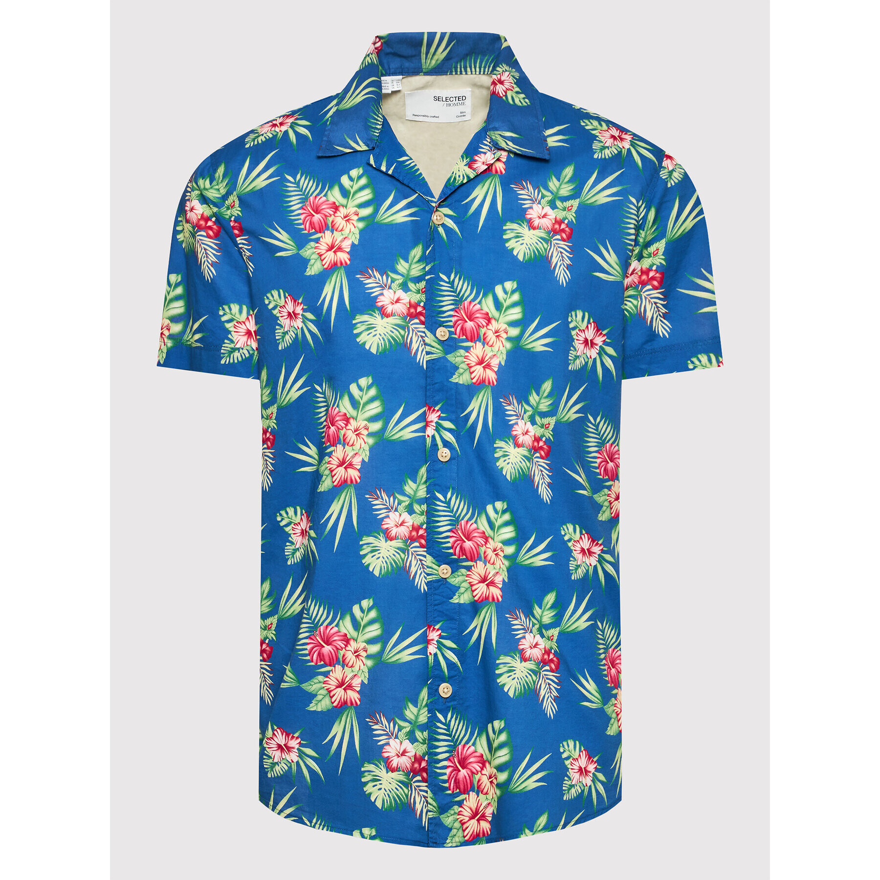 Selected Homme Риза Crazy 16084700 Син Slim Fit - Pepit.bg