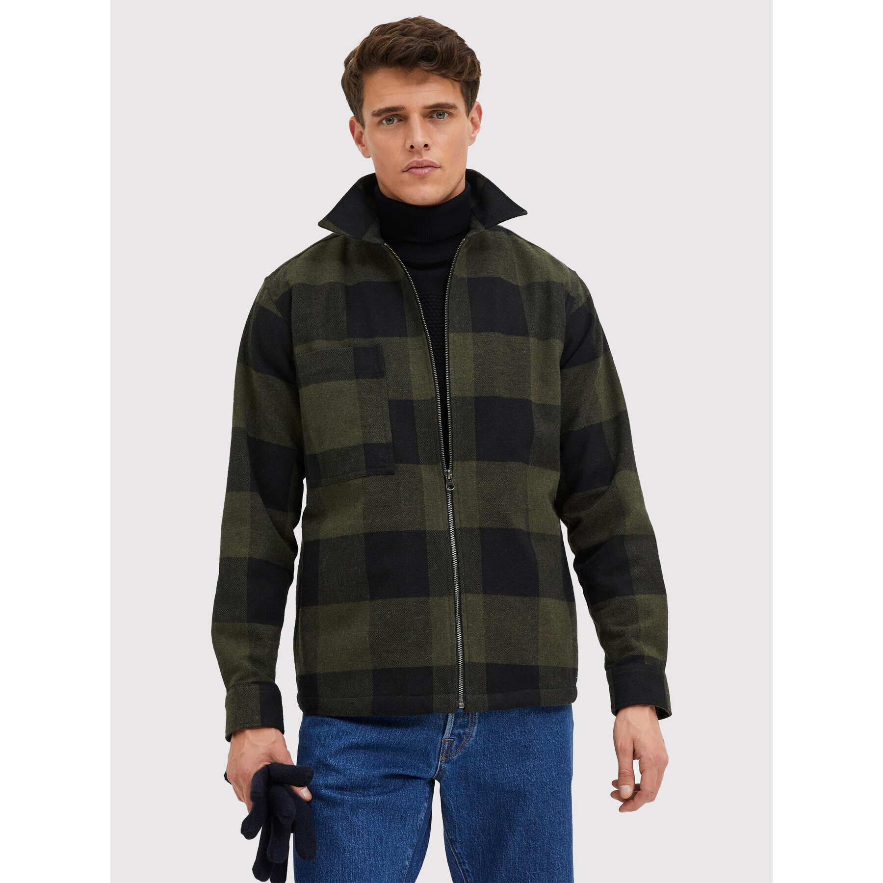 Selected Homme Риза Doller 16085234 Зелен Regular Fit - Pepit.bg