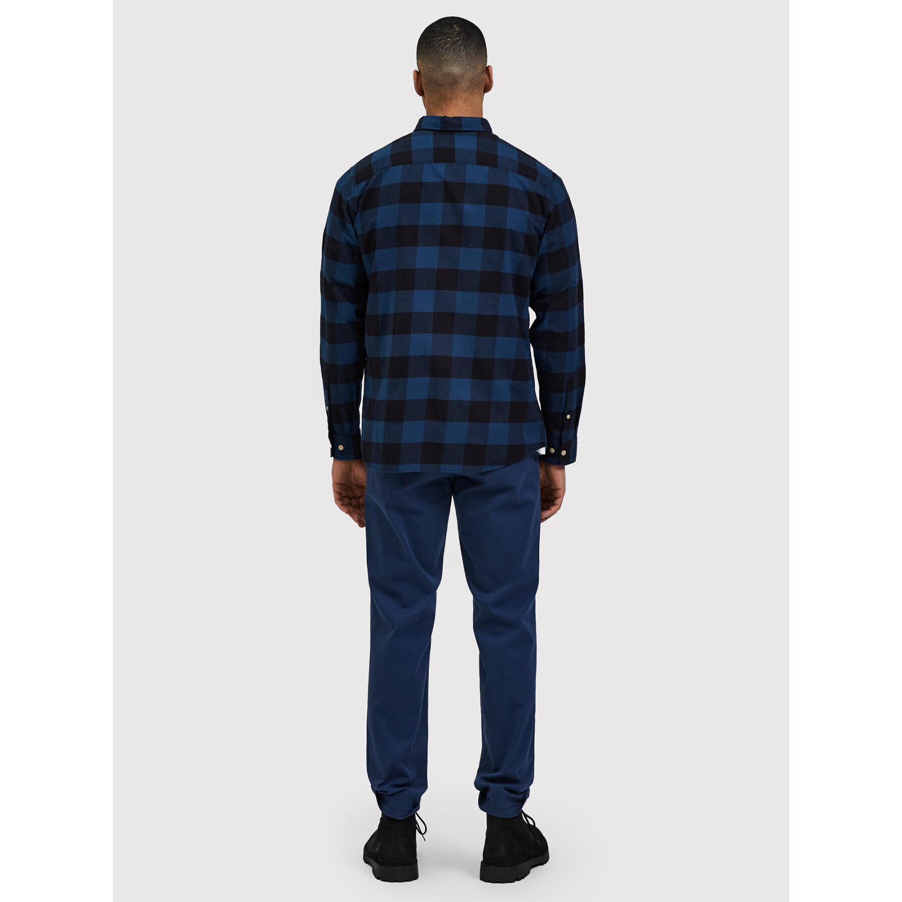 Selected Homme Риза Flannel 16074464 Тъмносин Slim Fit - Pepit.bg