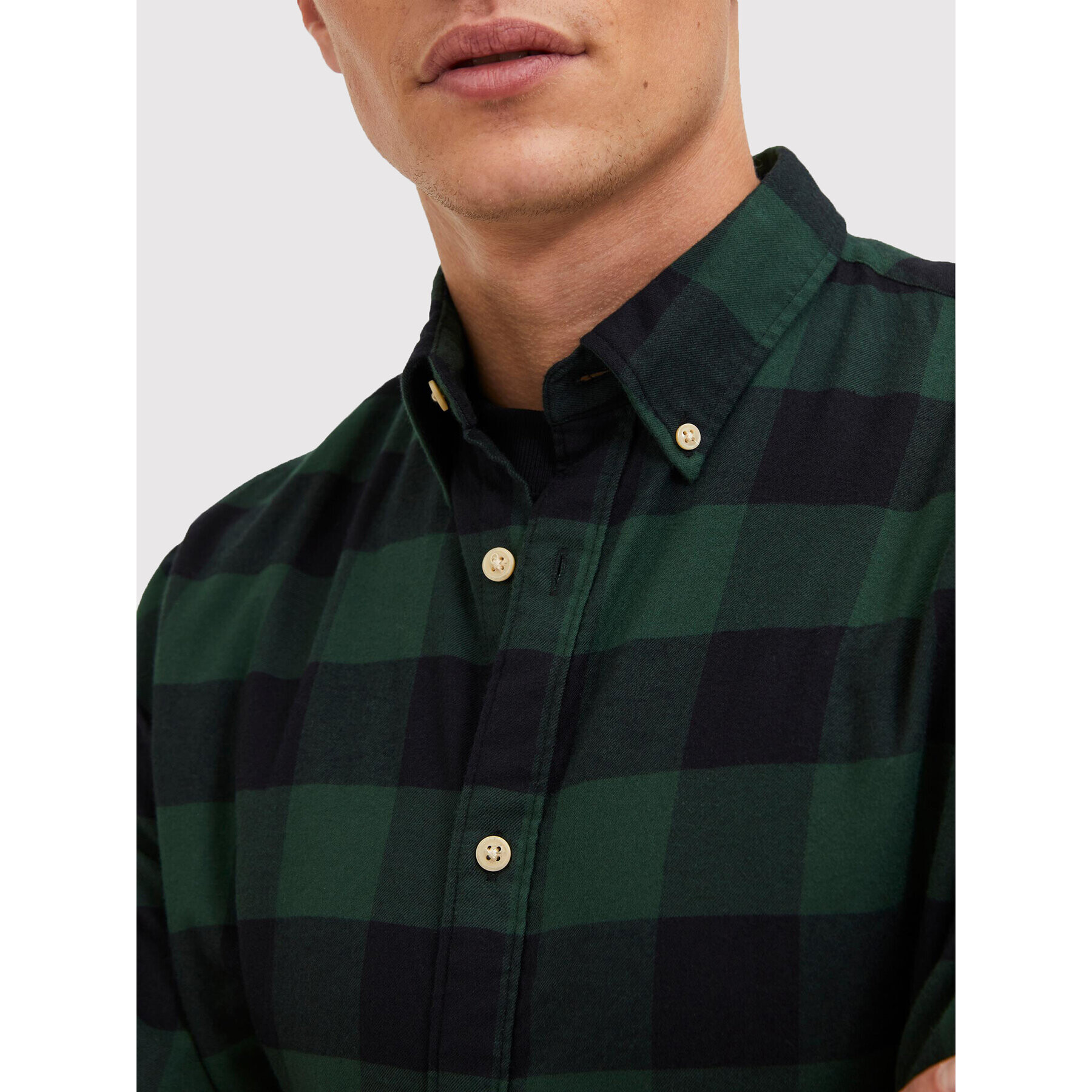 Selected Homme Риза Flannel 16074464 Зелен Slim Fit - Pepit.bg