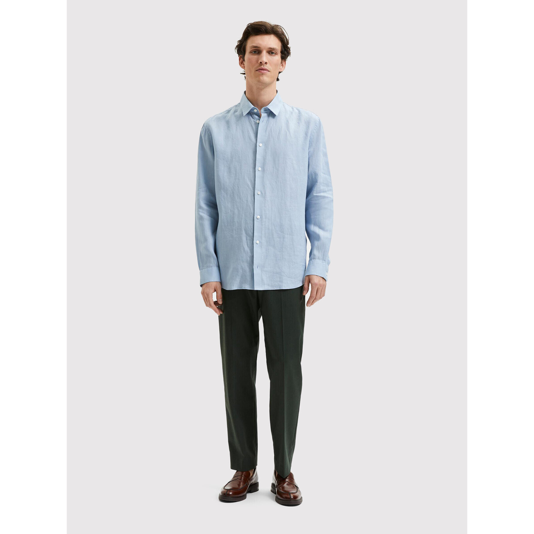 Selected Homme Риза Kylian 16083774 Син Regular Fit - Pepit.bg