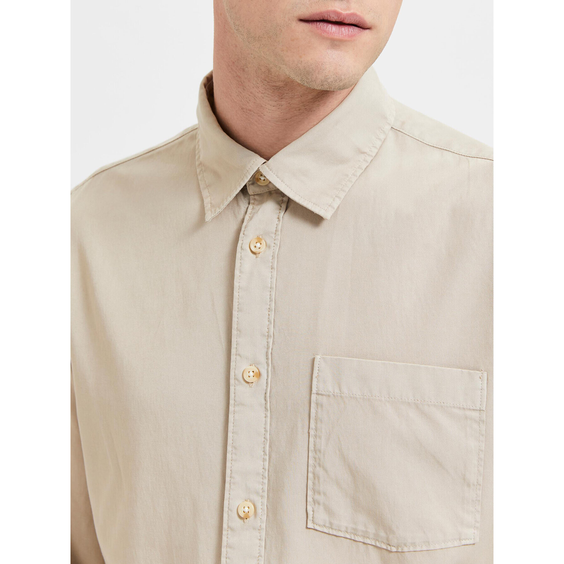 Selected Homme Риза Pastel 16087722 Бежов Regular Fit - Pepit.bg