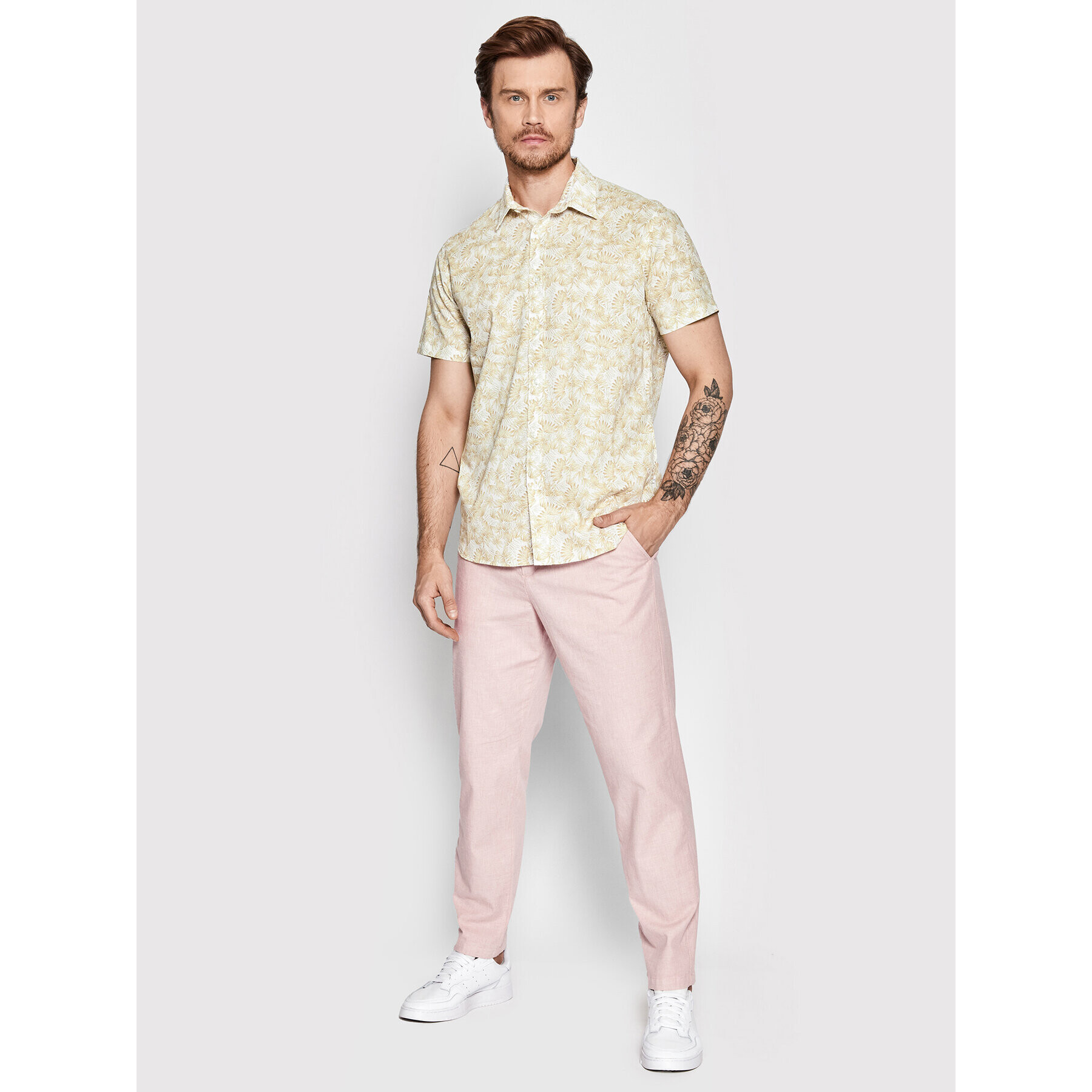 Selected Homme Риза Perl 16084664 Бежов Regular Fit - Pepit.bg