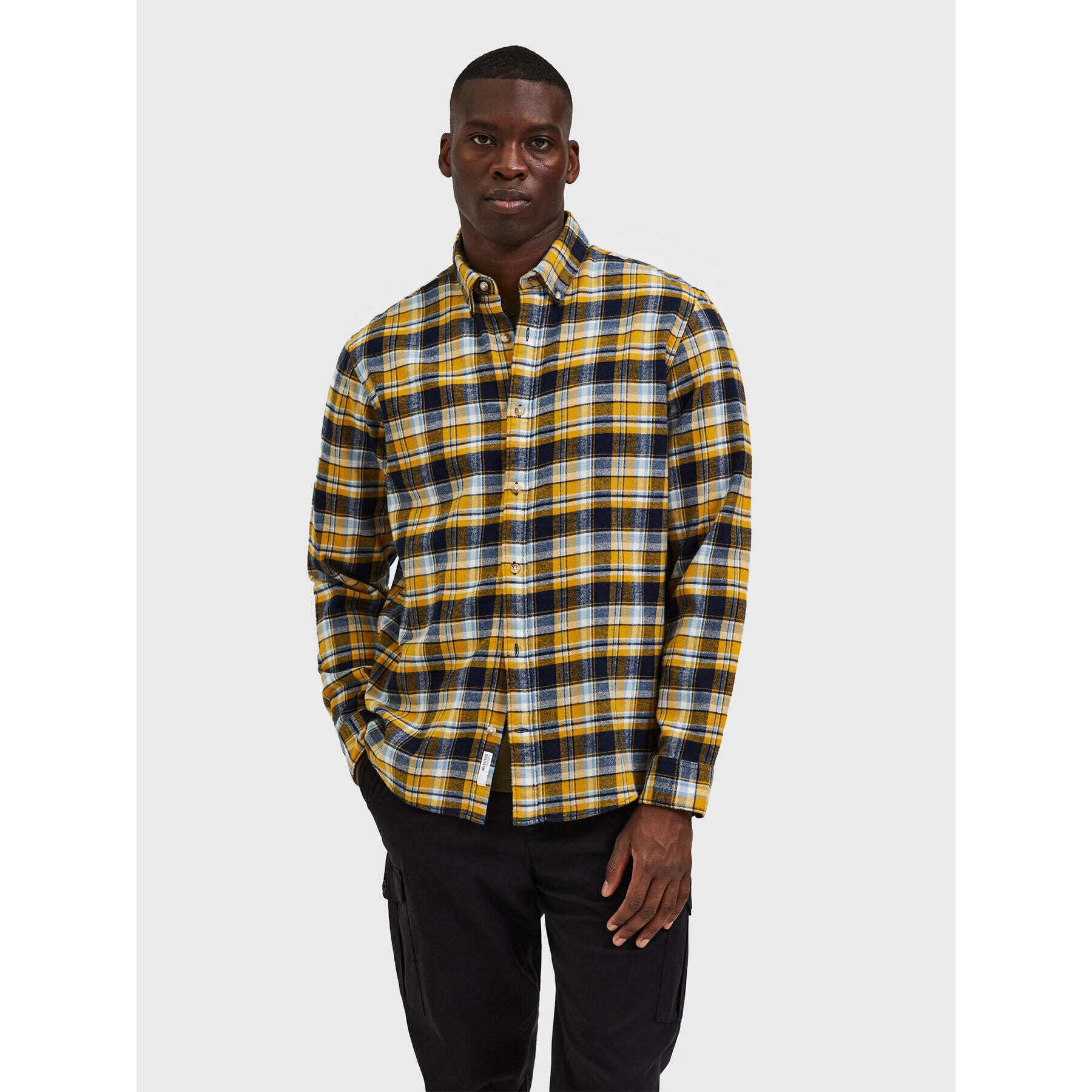Selected Homme Риза Rand 16085796 Жълт Relaxed Fit - Pepit.bg