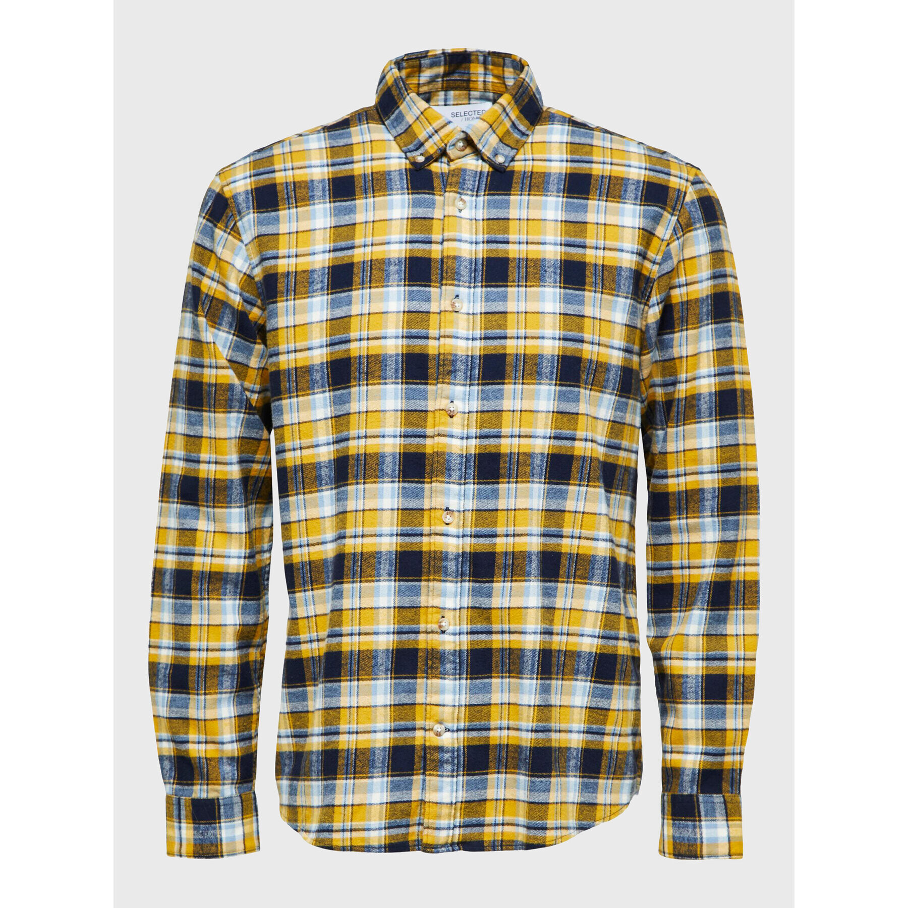 Selected Homme Риза Rand 16085796 Жълт Relaxed Fit - Pepit.bg