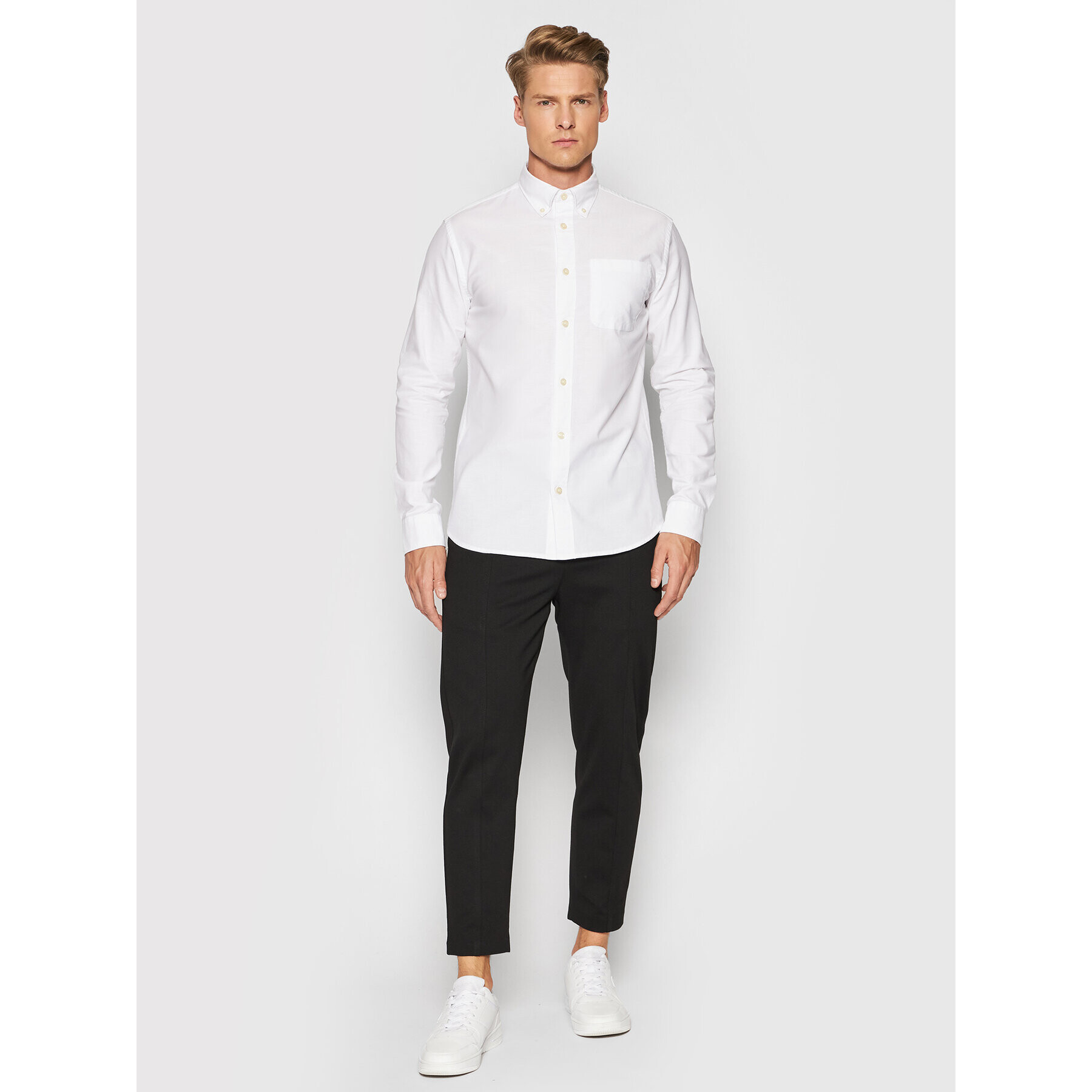Selected Homme Риза Rick 16077359 Бял Regular Fit - Pepit.bg