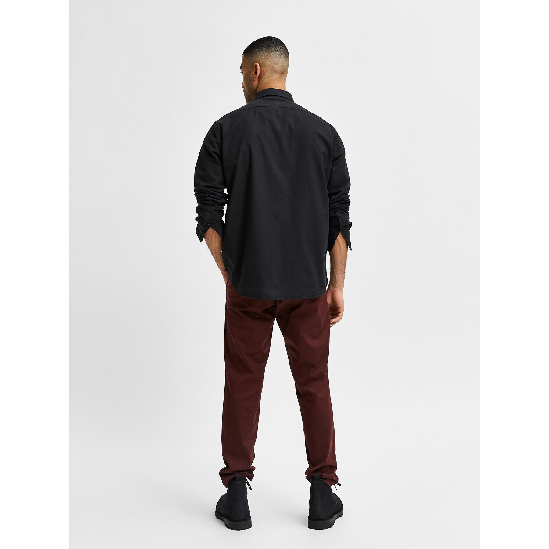 Selected Homme Риза Rick 16077359 Черен Regular Fit - Pepit.bg