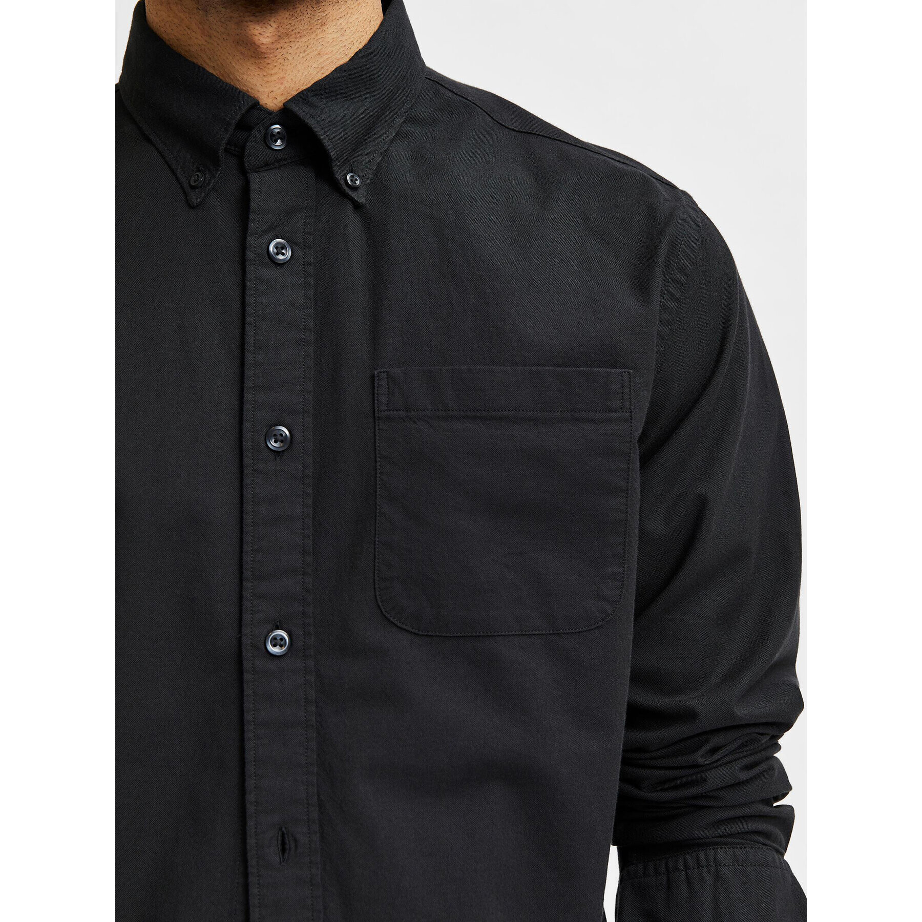 Selected Homme Риза Rick 16077359 Черен Regular Fit - Pepit.bg