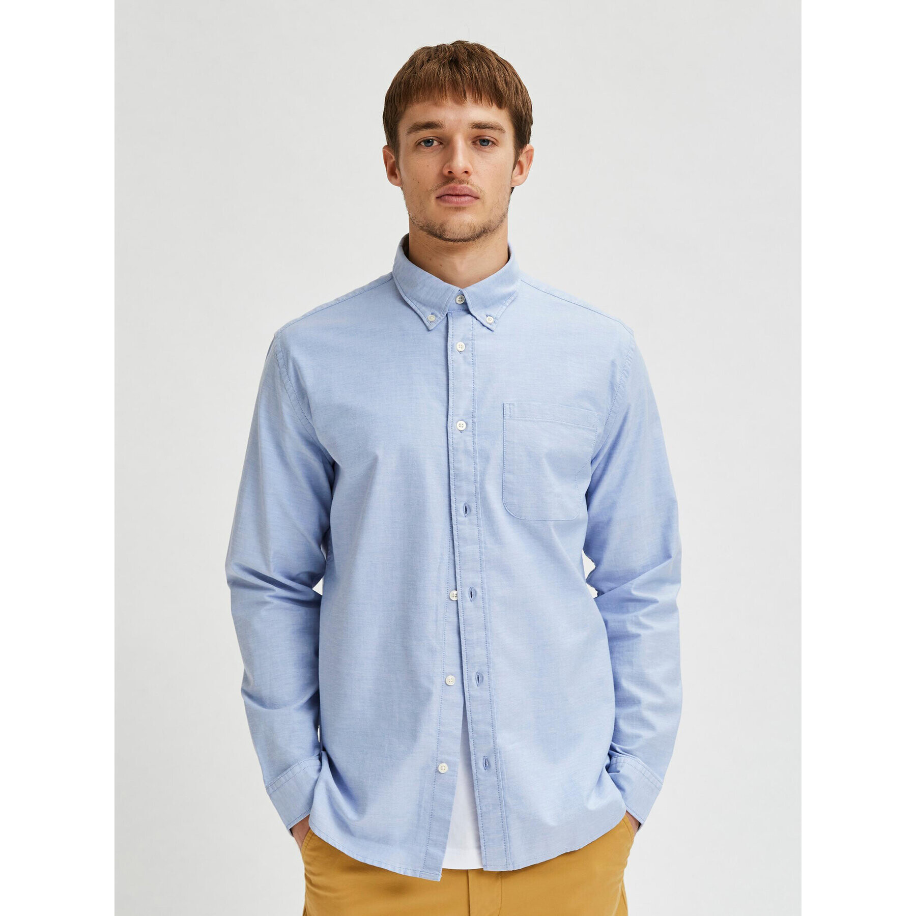 Selected Homme Риза Rick 16077359 Син Regular Fit - Pepit.bg