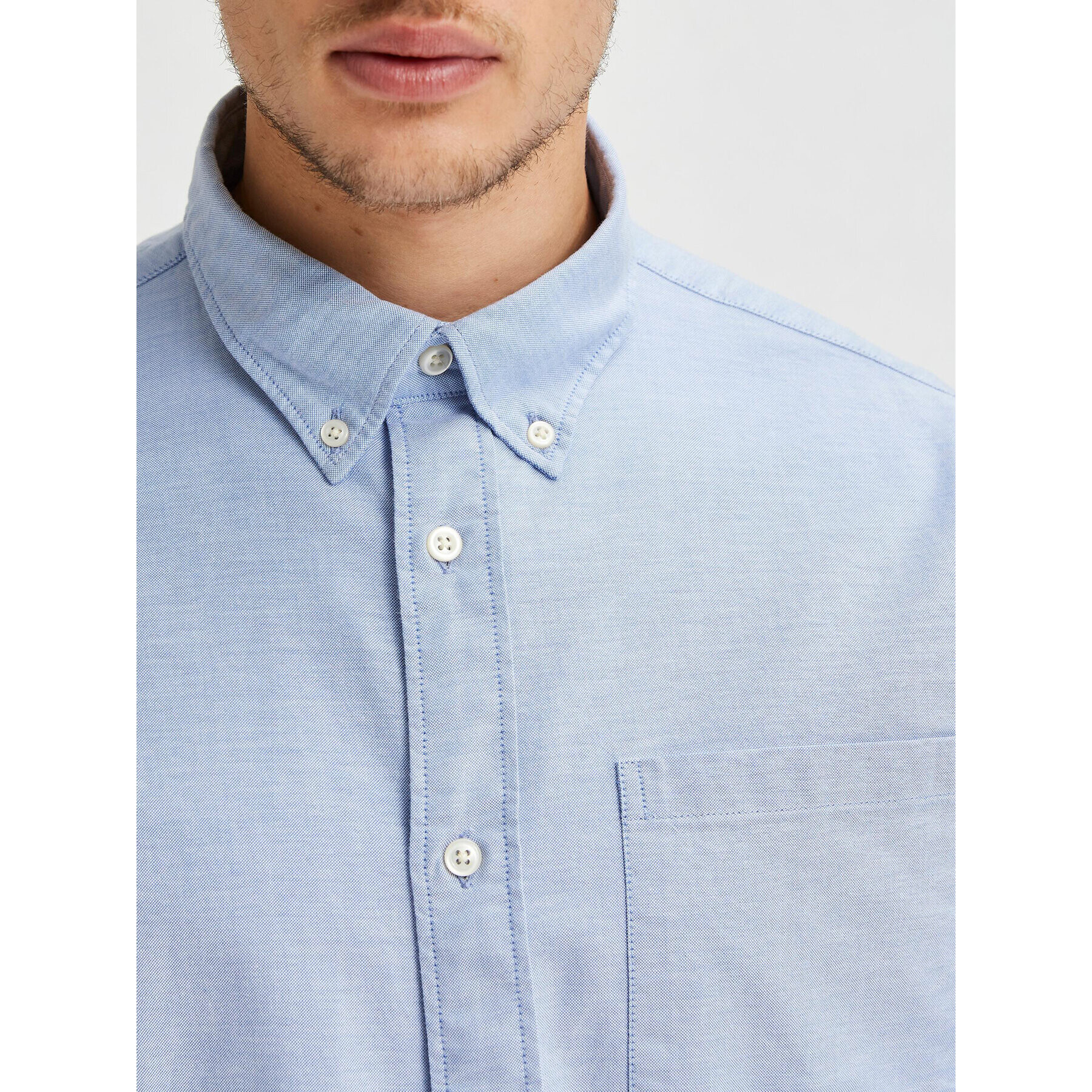 Selected Homme Риза Rick 16077359 Син Regular Fit - Pepit.bg