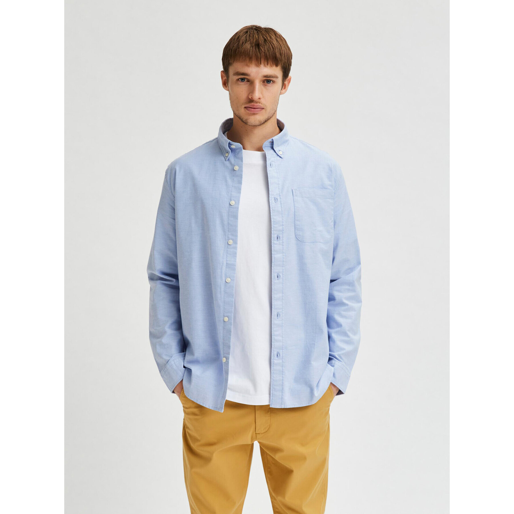 Selected Homme Риза Rick 16077359 Син Regular Fit - Pepit.bg