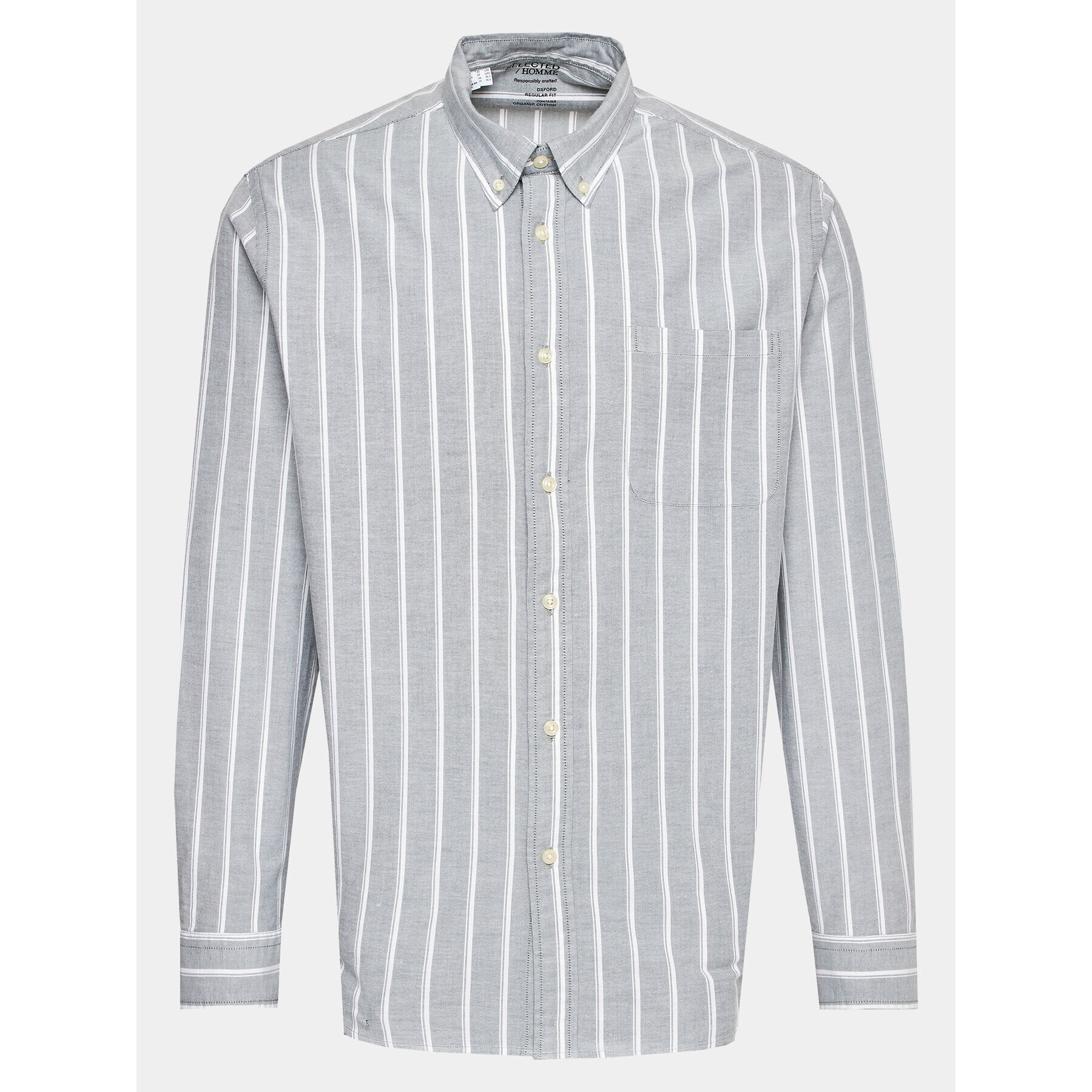 Selected Homme Риза Rick 16077359 Сив Regular Fit - Pepit.bg