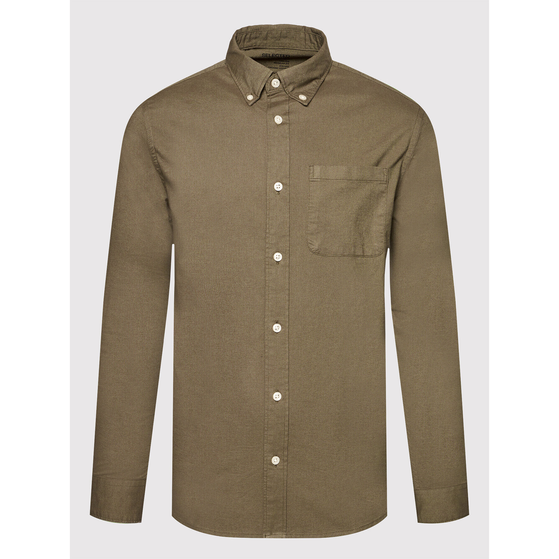 Selected Homme Риза Rick 16077359 Зелен Regular Fit - Pepit.bg