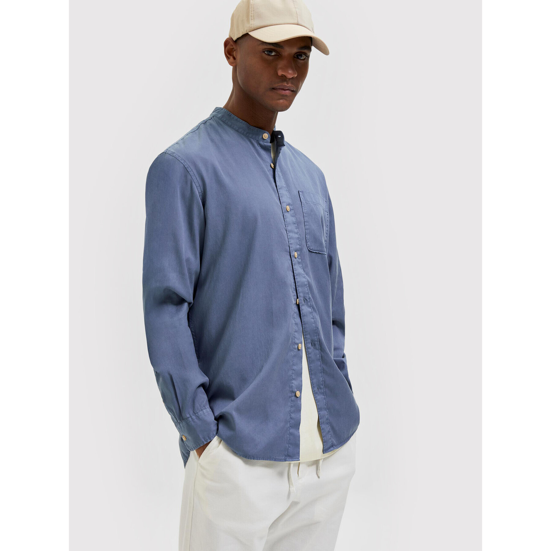 Selected Homme Риза Rick 16083629 Син Slim Fit - Pepit.bg