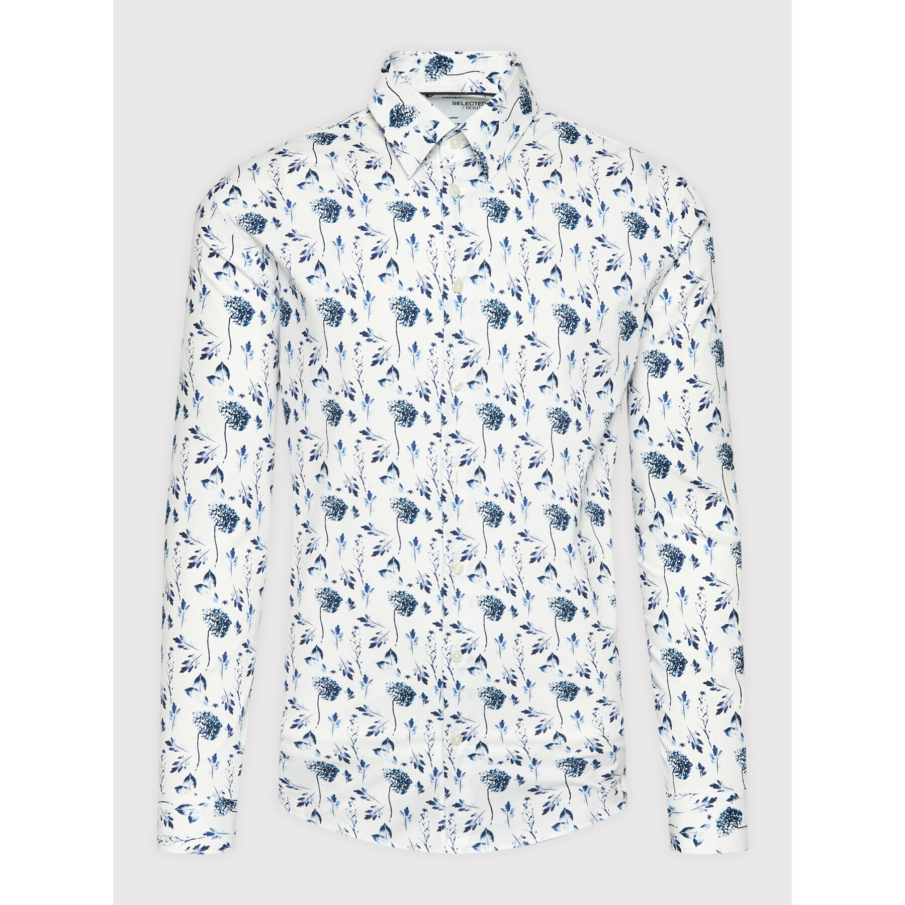 Selected Homme Риза Sterling 16083561 Бял Slim Fit - Pepit.bg