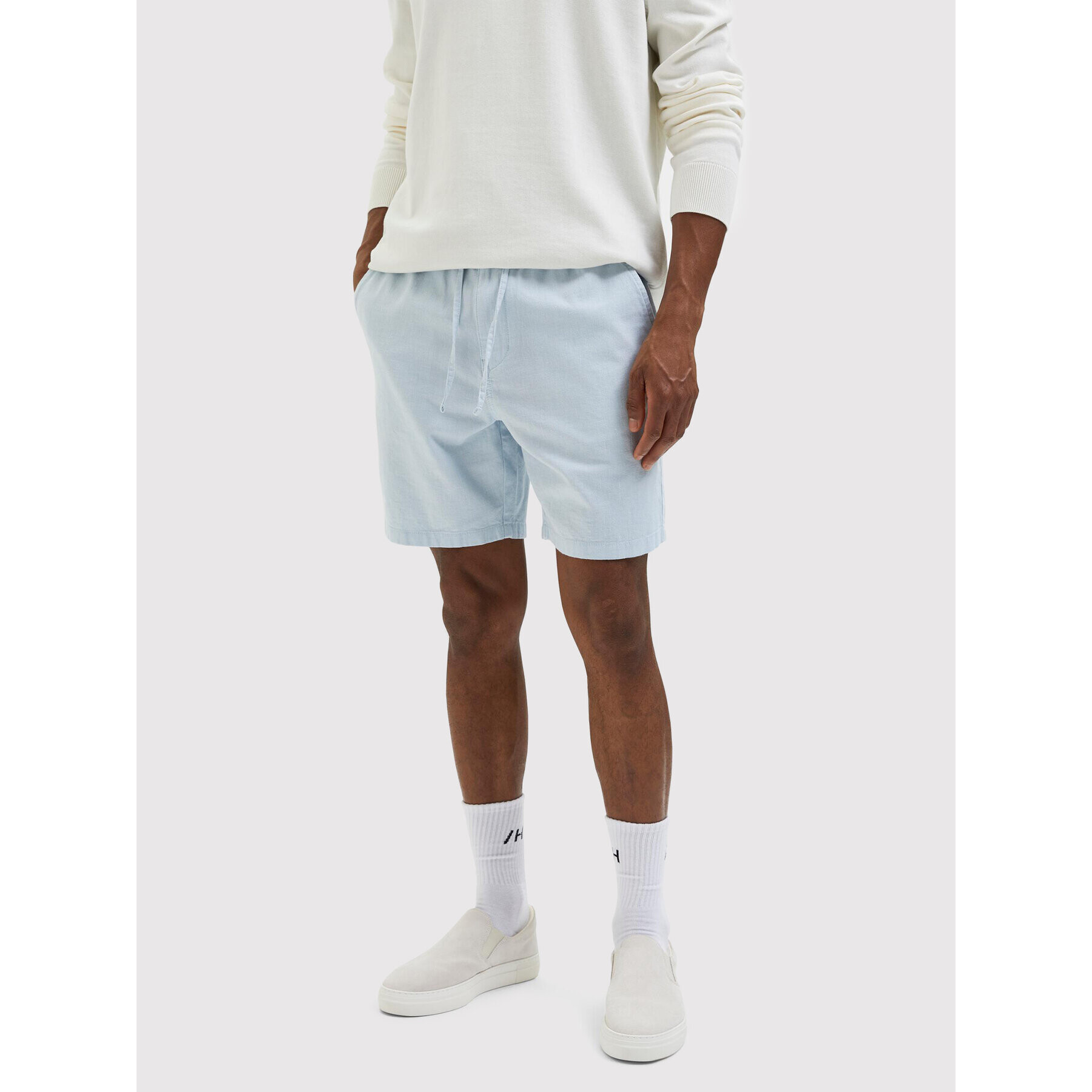 Selected Homme Шорти от плат Newton 16083582 Син Comfortable Fit - Pepit.bg