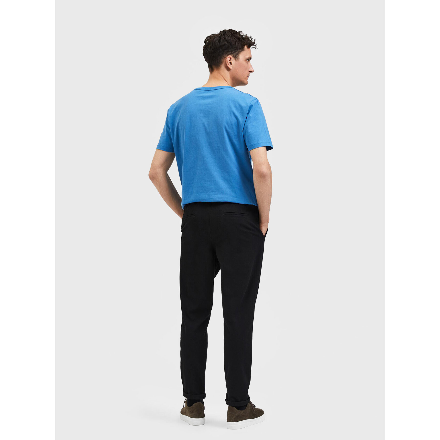 Selected Homme Текстилни панталони Selby 16085172 Черен Slim Tapered Fit - Pepit.bg