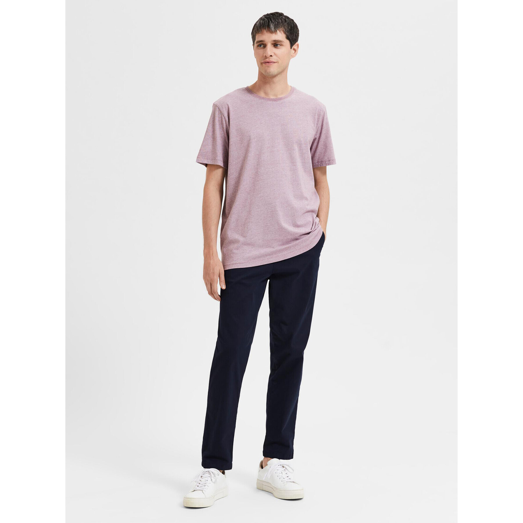 Selected Homme Тишърт 16087843 Розов Regular Fit - Pepit.bg