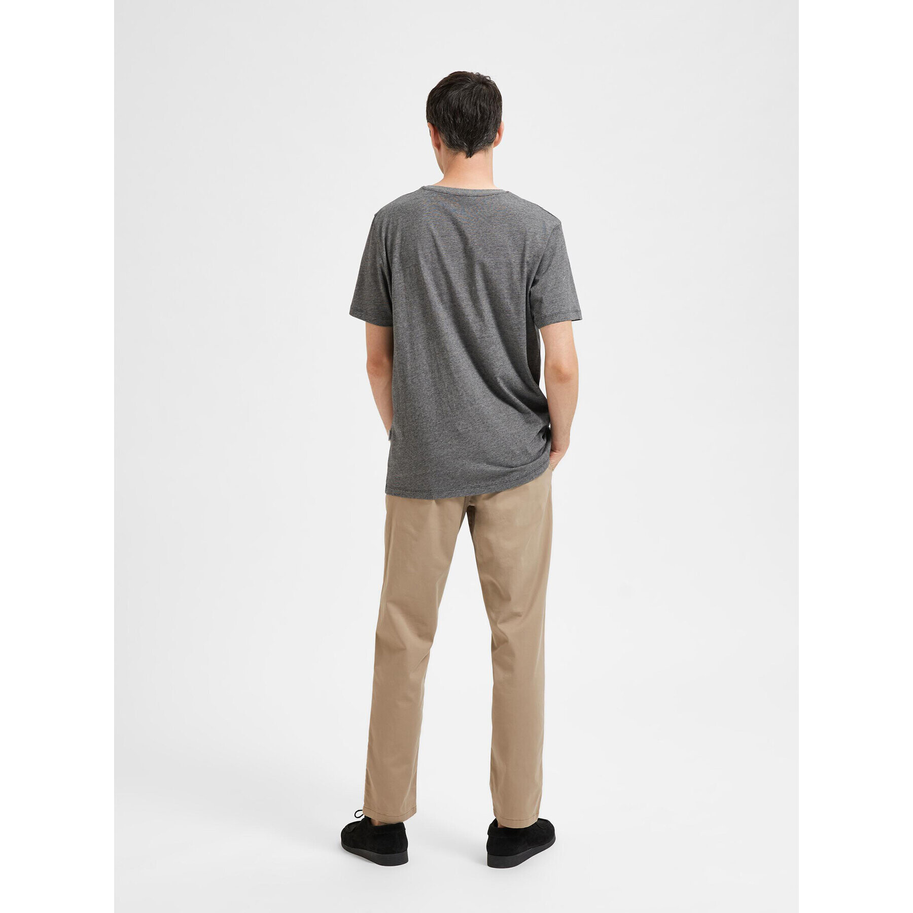 Selected Homme Тишърт 16087843 Сив Regular Fit - Pepit.bg