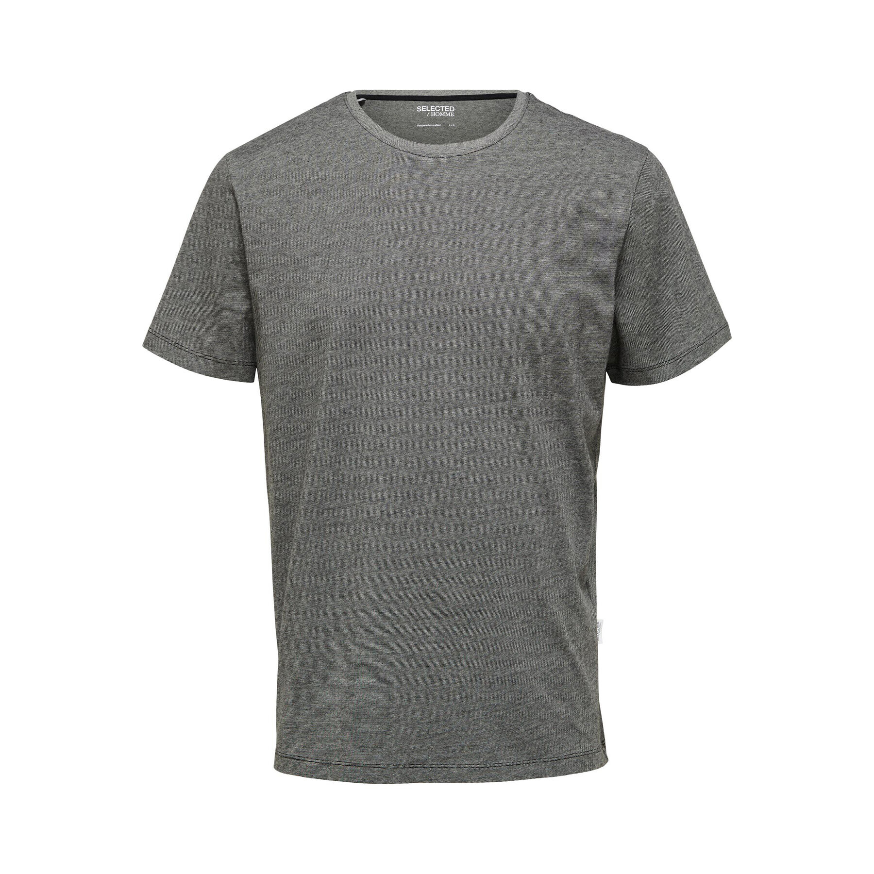 Selected Homme Тишърт 16087843 Сив Regular Fit - Pepit.bg
