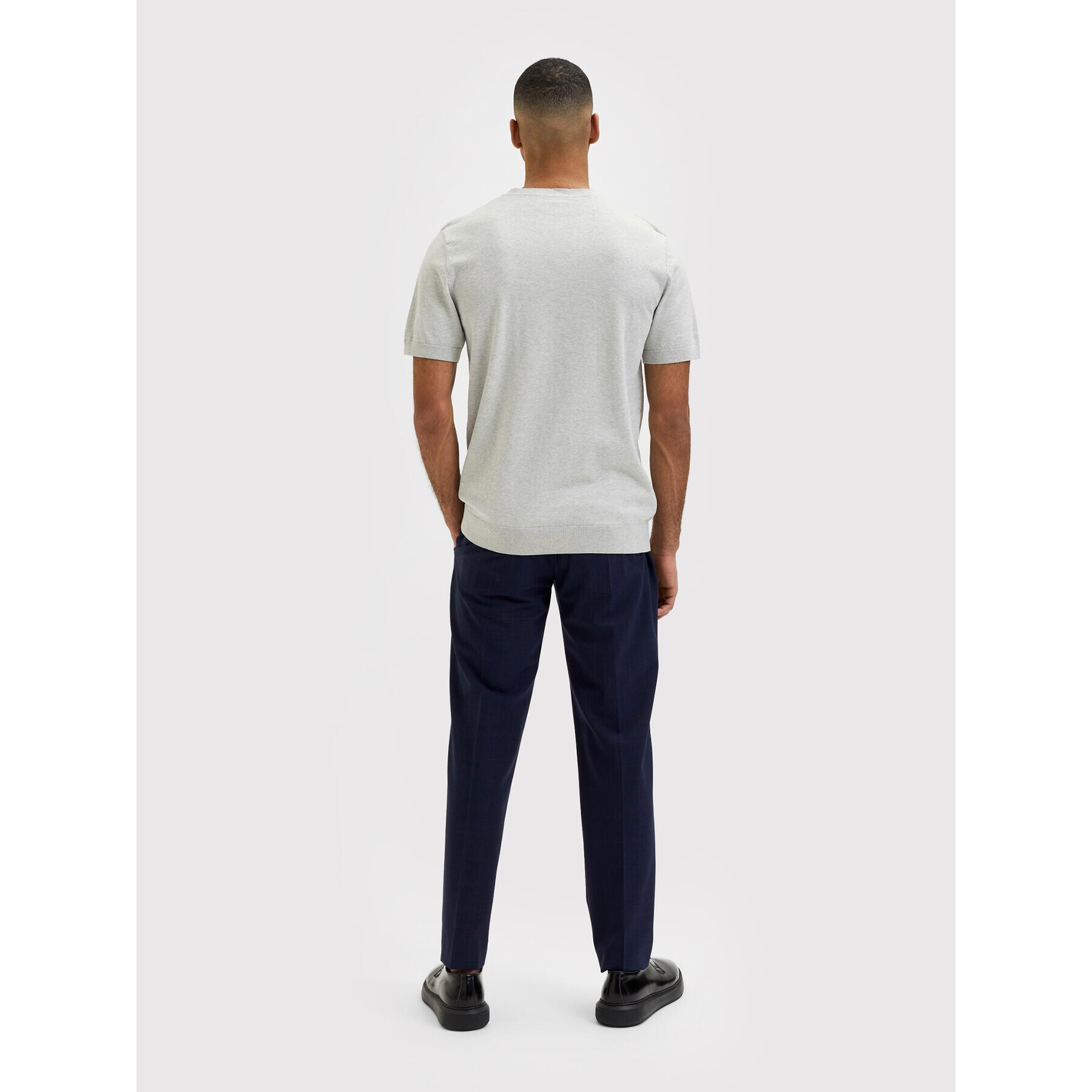 Selected Homme Тишърт Berg 16084196 Сив Regular Fit - Pepit.bg